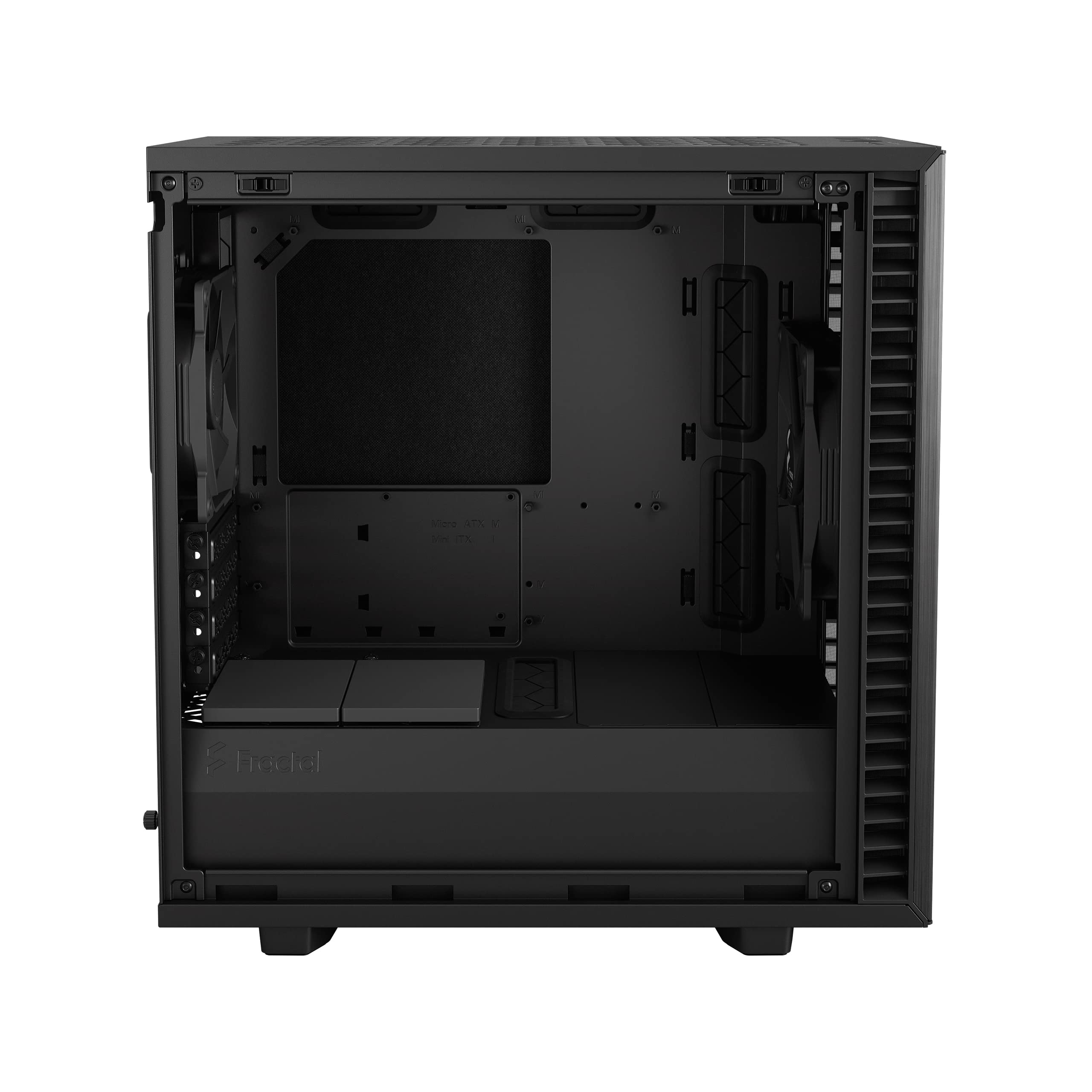 Fractal Design Define 7 Mini Black Micro ATX PC Case - Brushed Aluminum/Steel, Silent Mini Tower Computer Chassis for Home/Office/Gaming Workstation