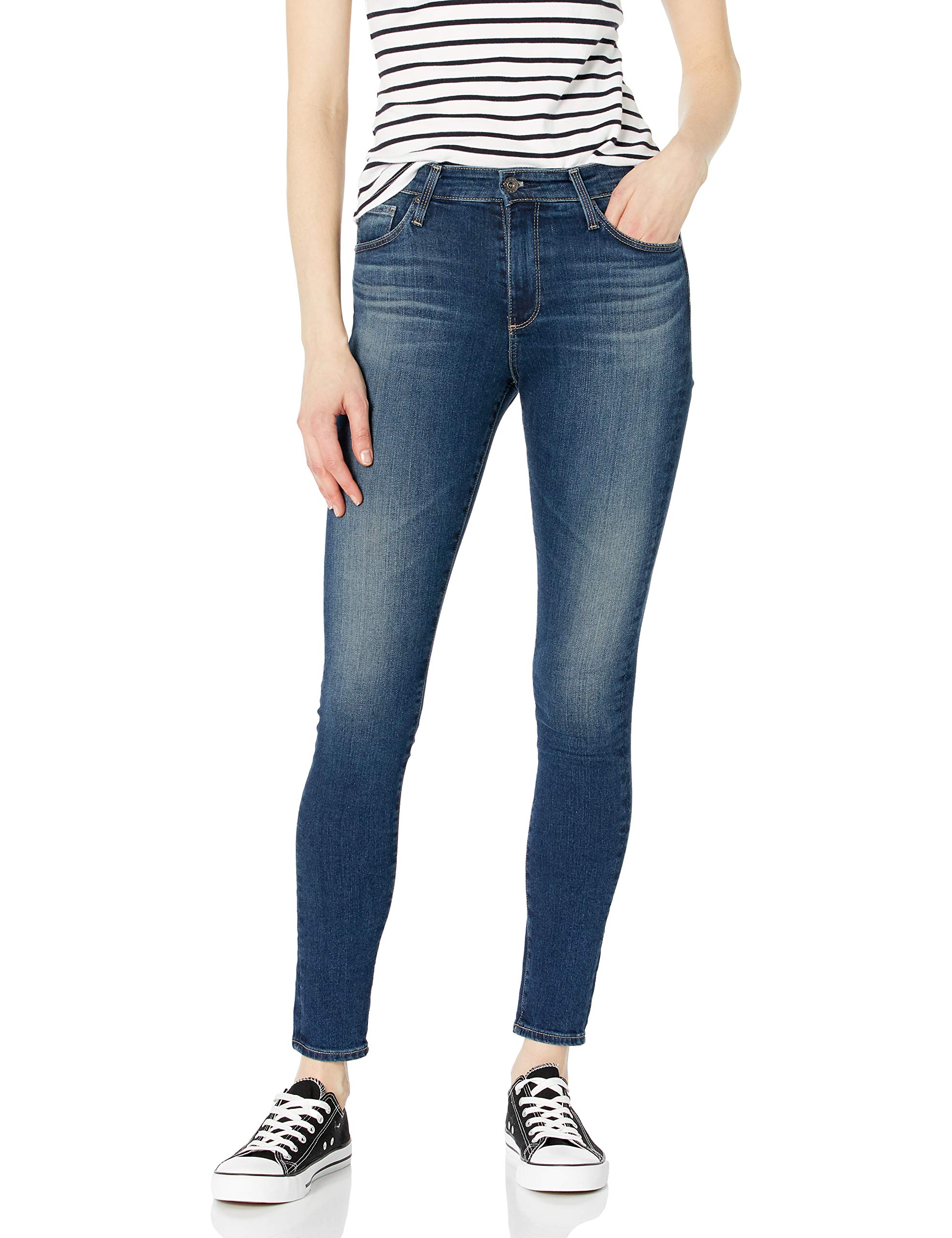 AG Adriano Goldschmied Women's The Farrah High-Rise Skinny Jeans - Stretch Denim Pants for Work, Date Night & Casual Outfits