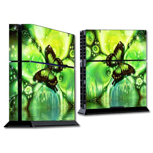 MightySkins Decorative Skin Wrap Sticker for Sony PlayStation 4 (PS4) Console - Mystical Butterfly Design | Protective Cover for Gaming Setup & Home Decor