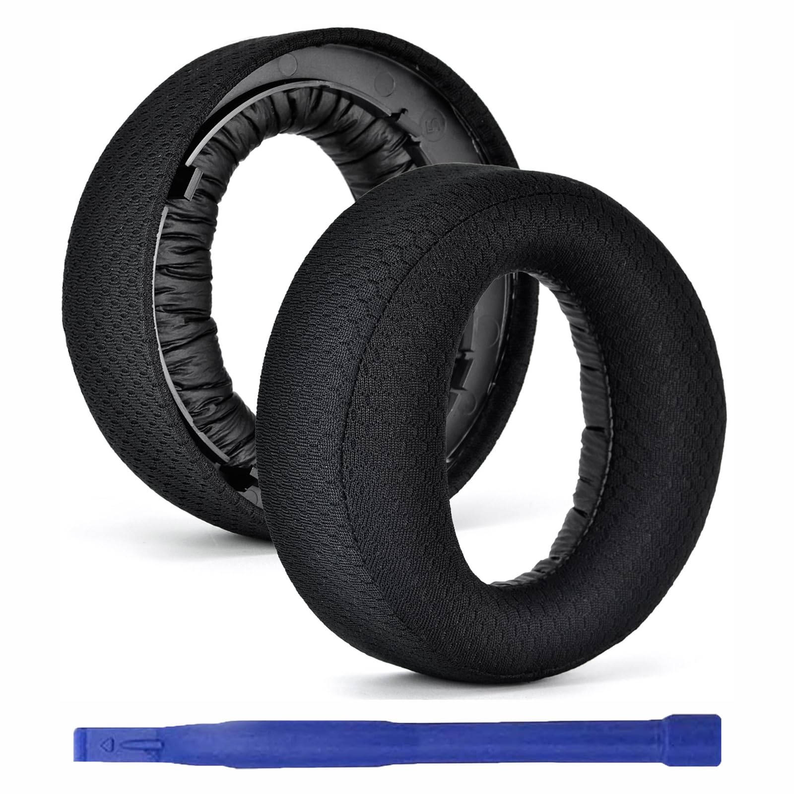 Adhiper Replacement Ear Pads for Sony PS5 Pulse 3D Wireless Headset - Memory Foam Cushions with Noise Isolation & Soft Mesh Fabric (Black) | Comfortable Gaming Headset Accessories for Long Play Sessions