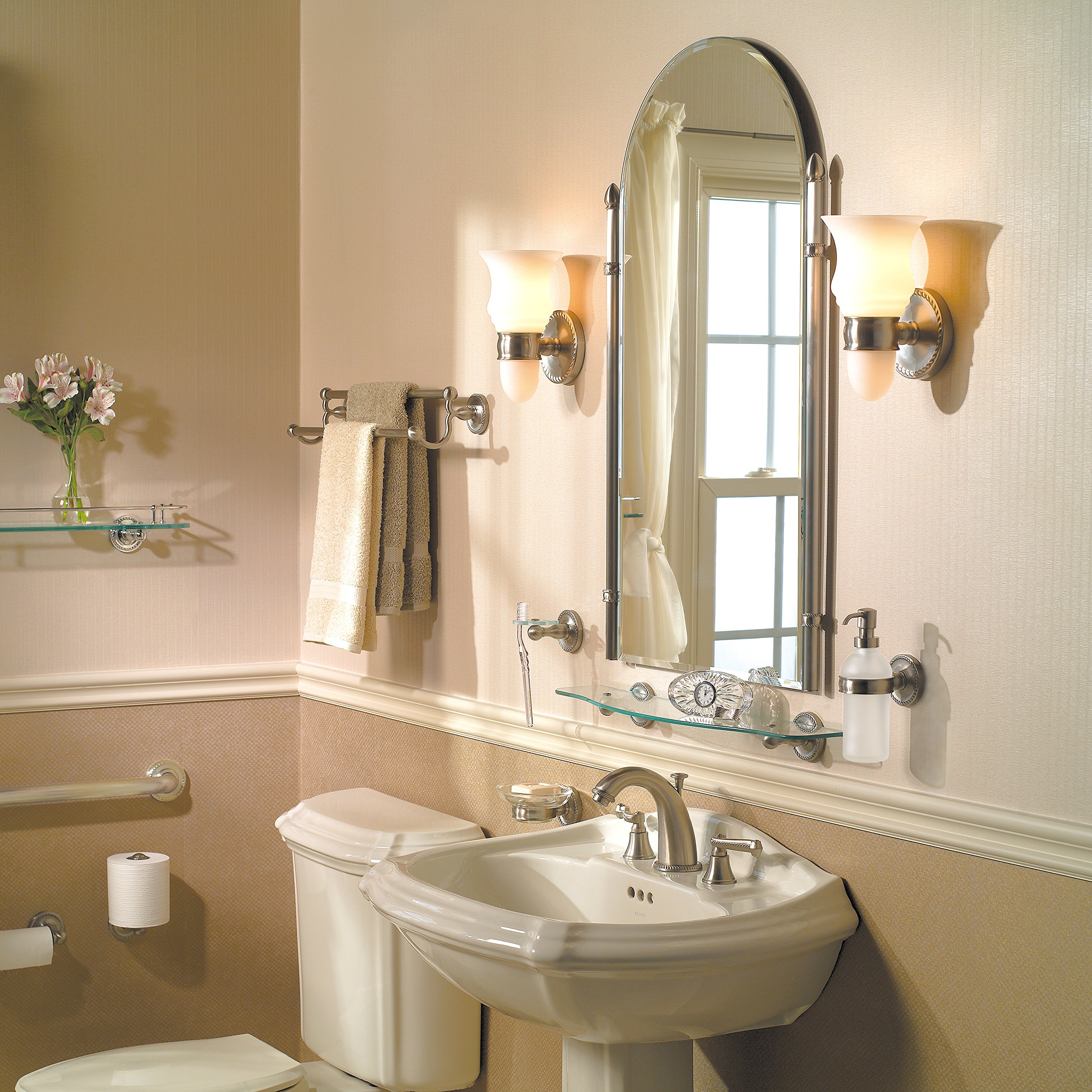 Canterbury Soap Dish 1515/SN in Satin Nickel Finish - Elegant Bathroom Organizer for Showers, Sinks, and Countertops
