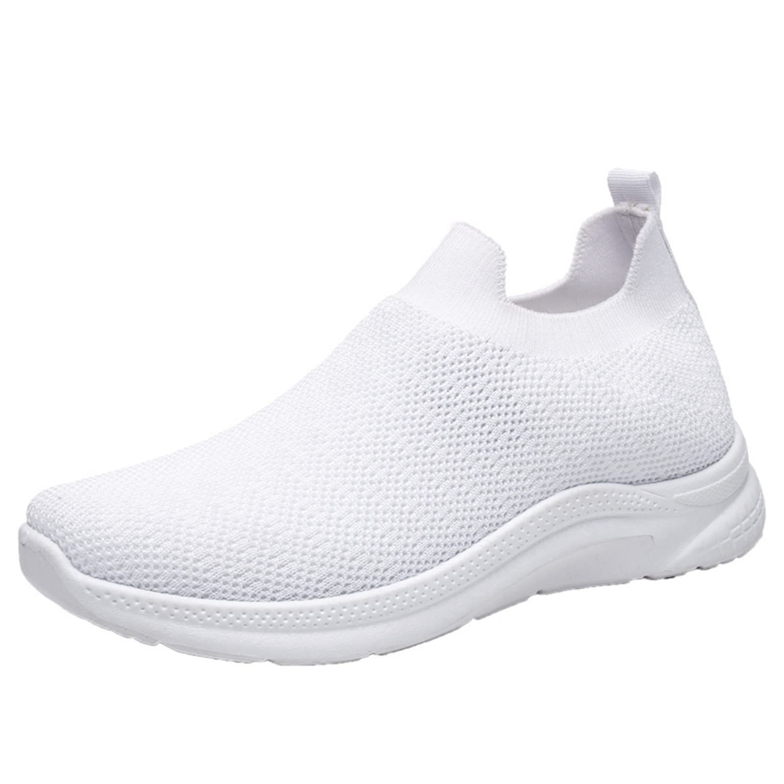 Women's White Breathable Running Sneakers - Lightweight Walking Shoes for Casual, Sport & Fitness - Perfect for Jogging, Gym Workouts & Daily Wear