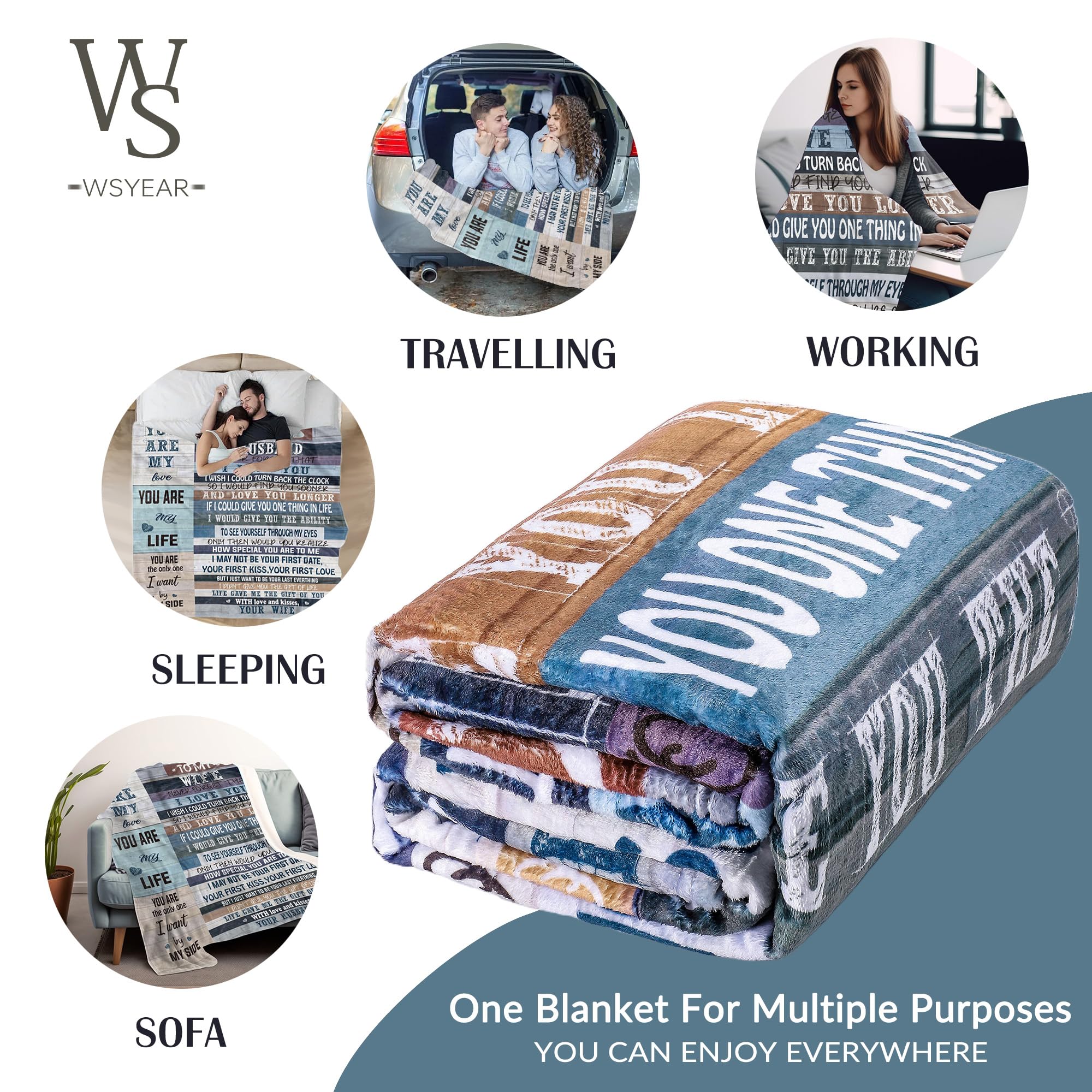 Romantic Birthday Gifts for Wife - Cozy Blanket for Anniversary & Special Occasions