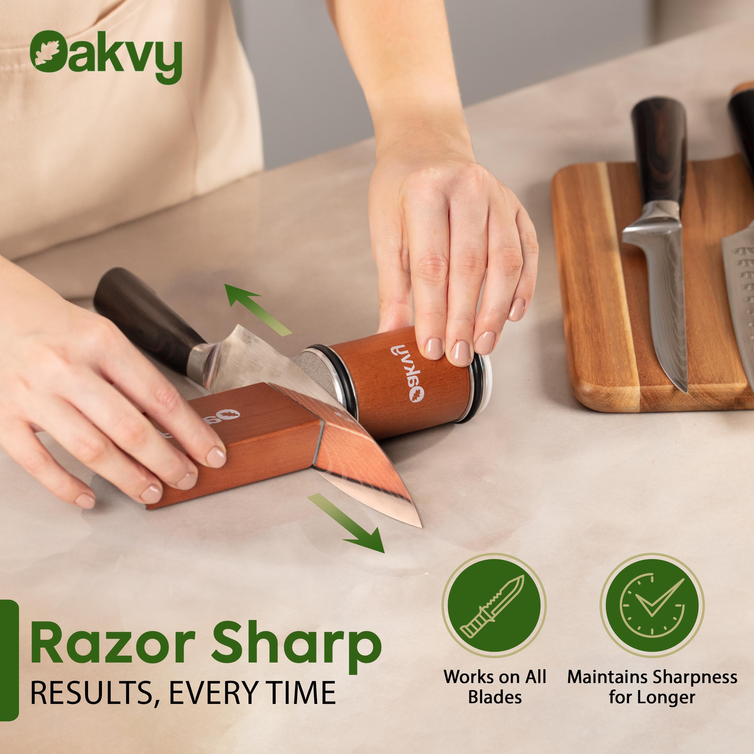 Professional Rolling Knife Sharpener with Diamond & Ceramic Discs - Multi-Angle Magnetic Knife Sharpening Kit for Long-Lasting Edge - Perfect for Kitchen, Camping, and Outdoor Cooking