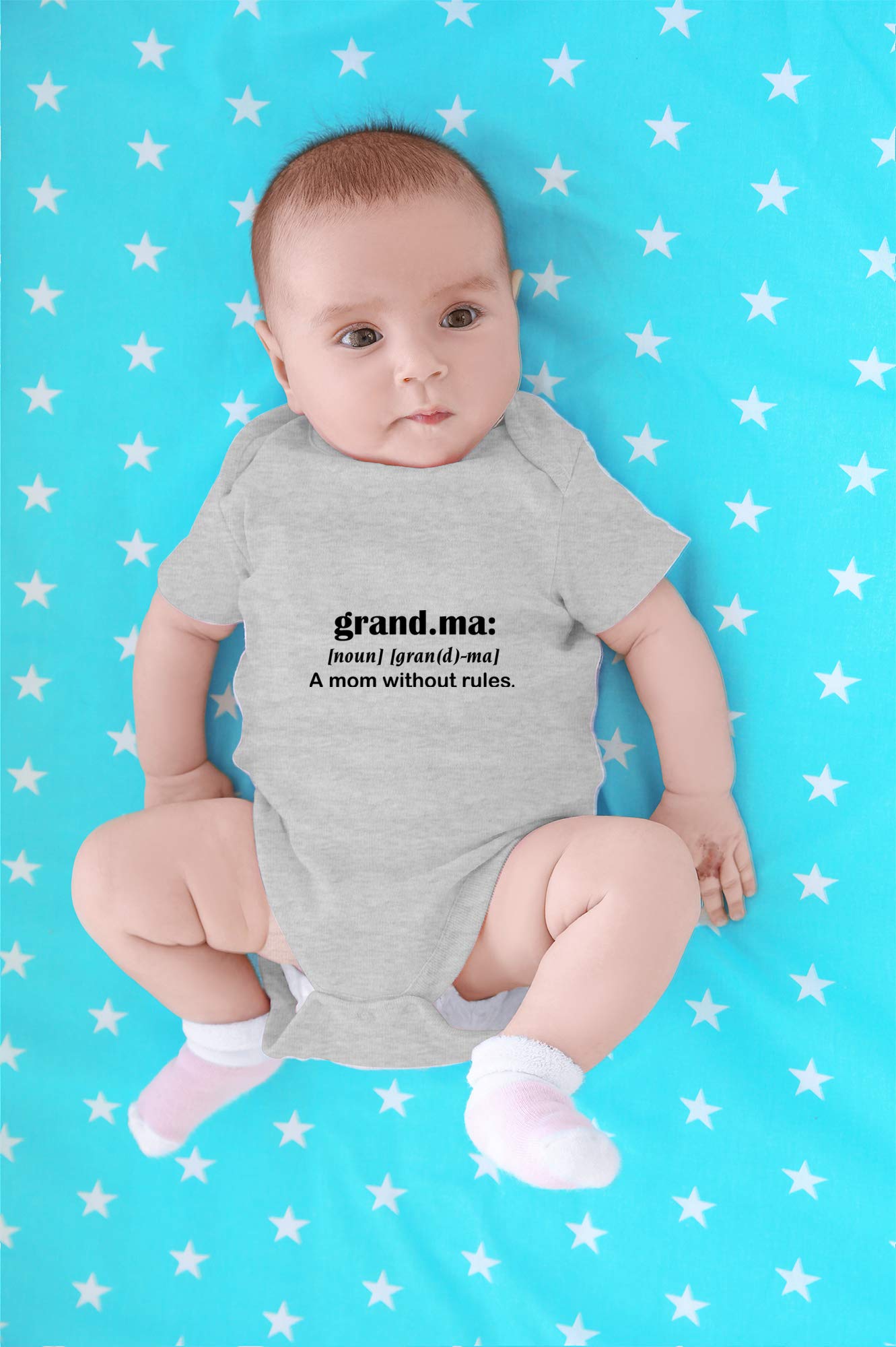 Funny Newborn Bodysuit Outfits for Boys & Girls - Cute Grandma Definition Baby Clothes | Perfect for Family Photos, Baby Showers & First Birthday Parties
