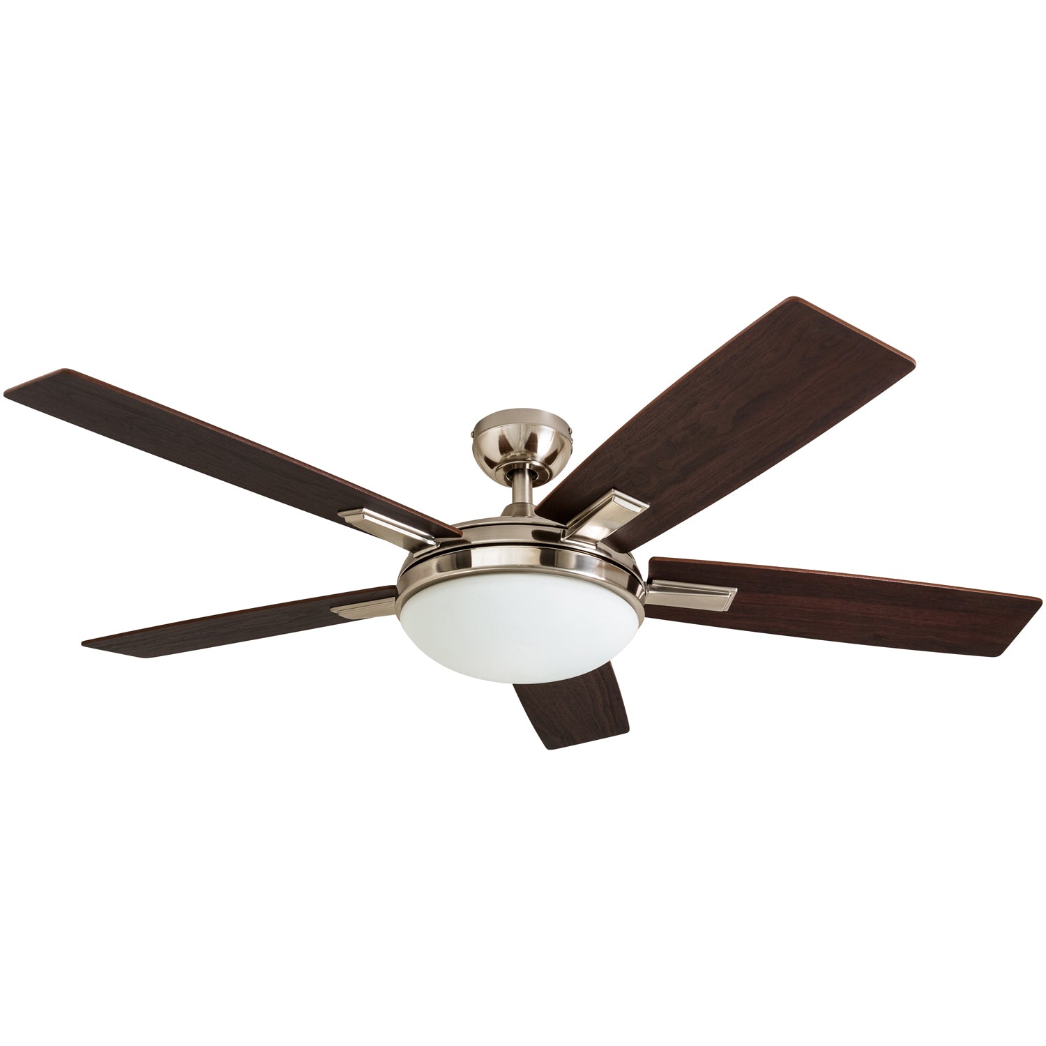 52 Inch Brushed Nickel Ceiling Fan with Remote Control - Modern Emporia Design for Living Room, Bedroom & Office - Energy Efficient & Quiet Operation