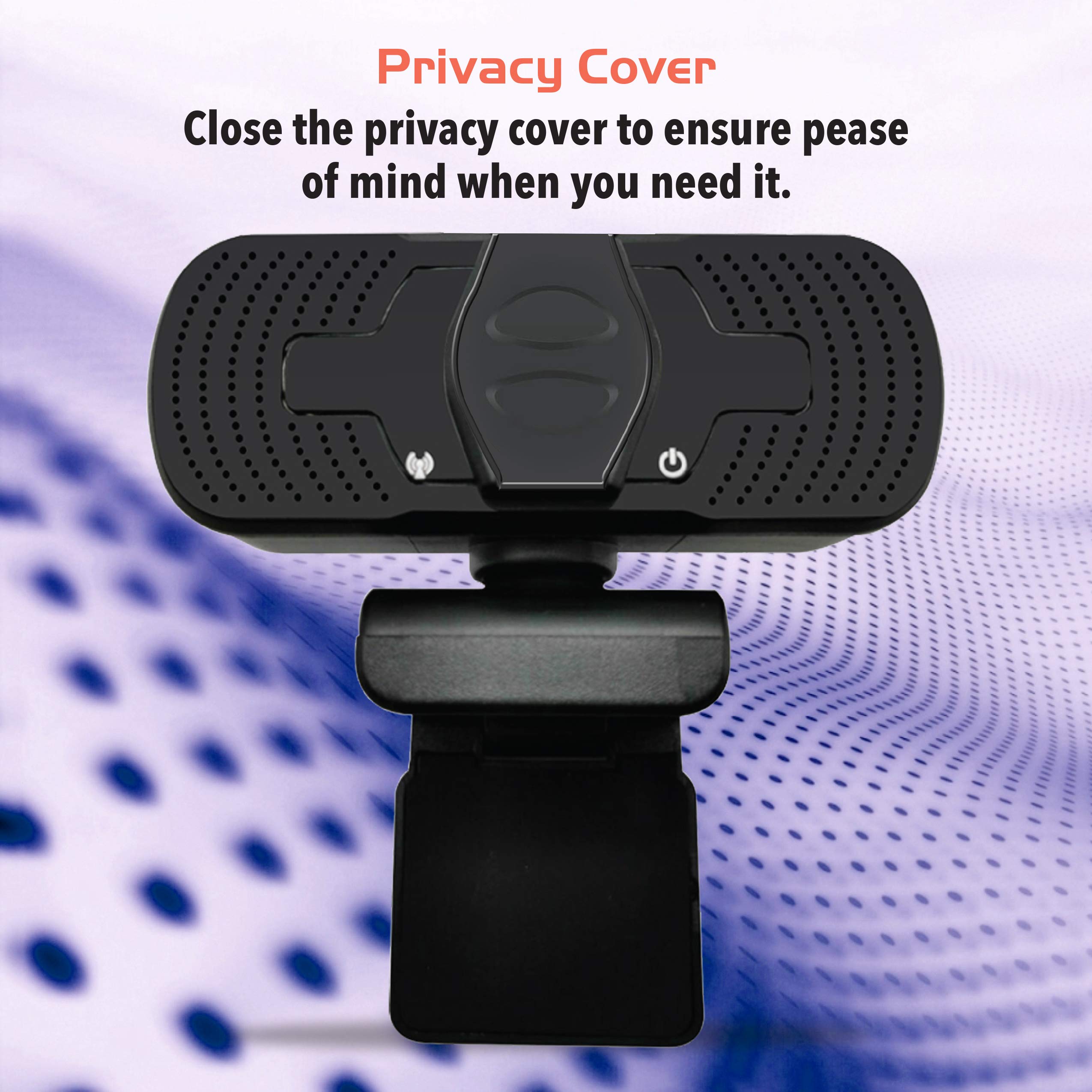 EverGrow 2024 1080P HD Webcam with Built-in Microphone, Privacy Cover & Tripod - 110° Wide Angle USB Camera for Laptop, Plug & Play - Perfect for Zoom, YouTube, Skype, Online Classes & Video Conferencing (CAM-WEB-2MP)