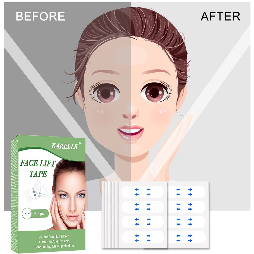 **Face Lifting Tape – 60PCS Instant V-Line Face Lift & Neck Firming Patch – Invisible Anti-Aging Tape for Tightening Skin, Double Chin & Eye Lift – Perfect for Daily Use, Special Events & Skincare Routine**