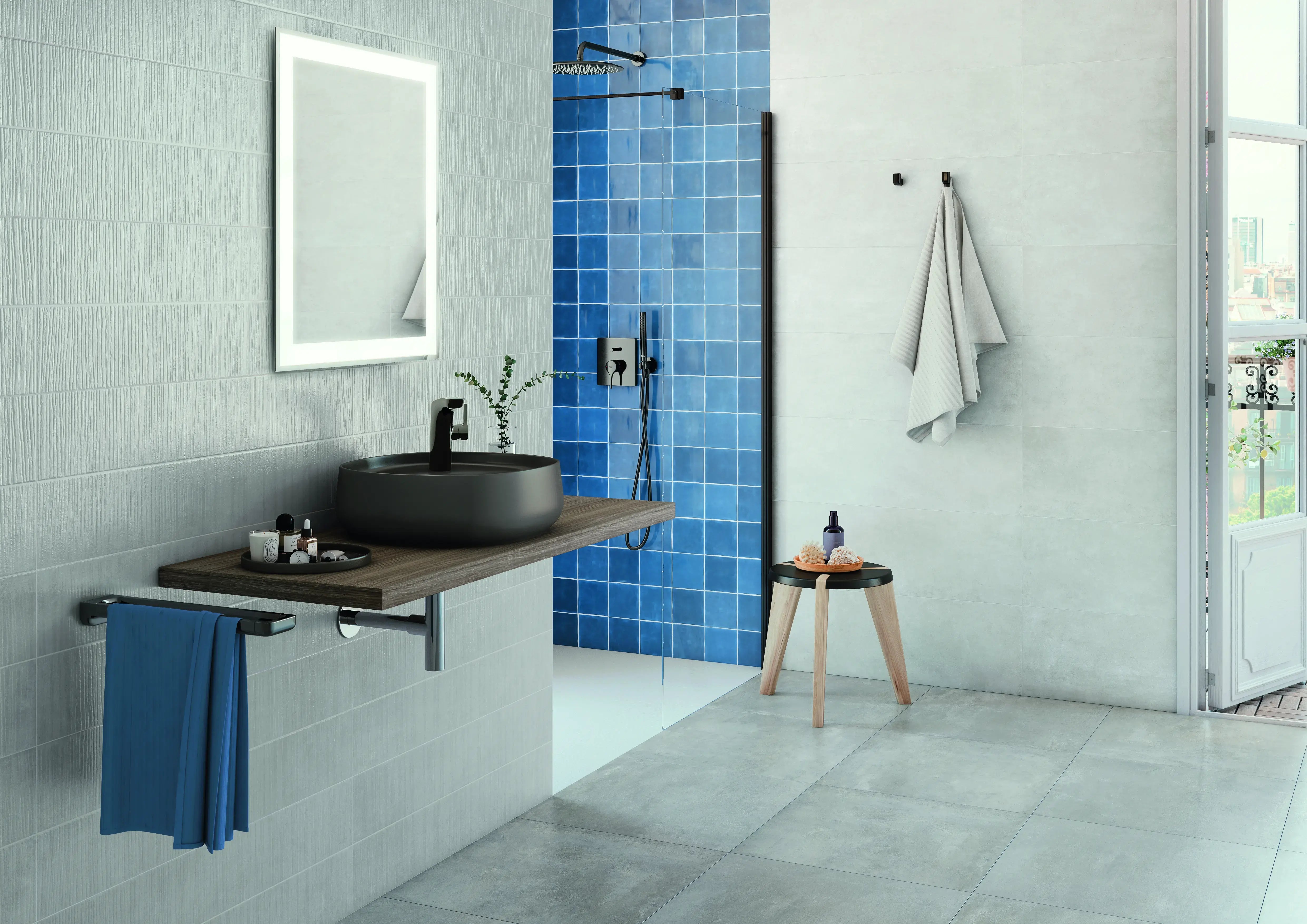 Coastal Blue 5x5 Glazed Ceramic Tile - Premium Porcelain Wall & Floor Tiles for Bathroom, Kitchen Backsplash, and Shower Surrounds