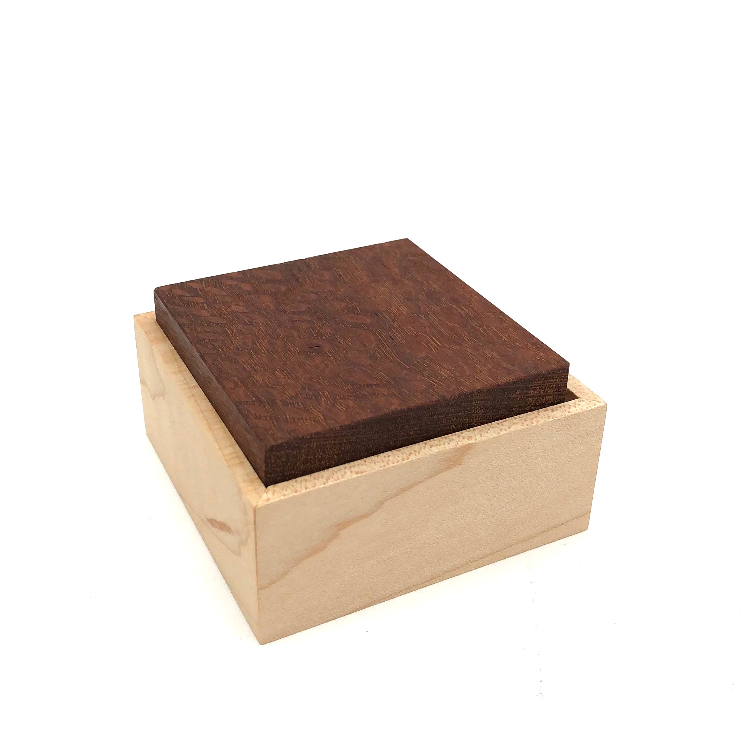 Young Fine Woodcraft Handcrafted Maple & Lacewood Jewelry Box - Small Wooden Keepsake Box with Shellac Finish | Perfect for Gift Giving, Jewelry Storage & Home Decor (Model #SM01)