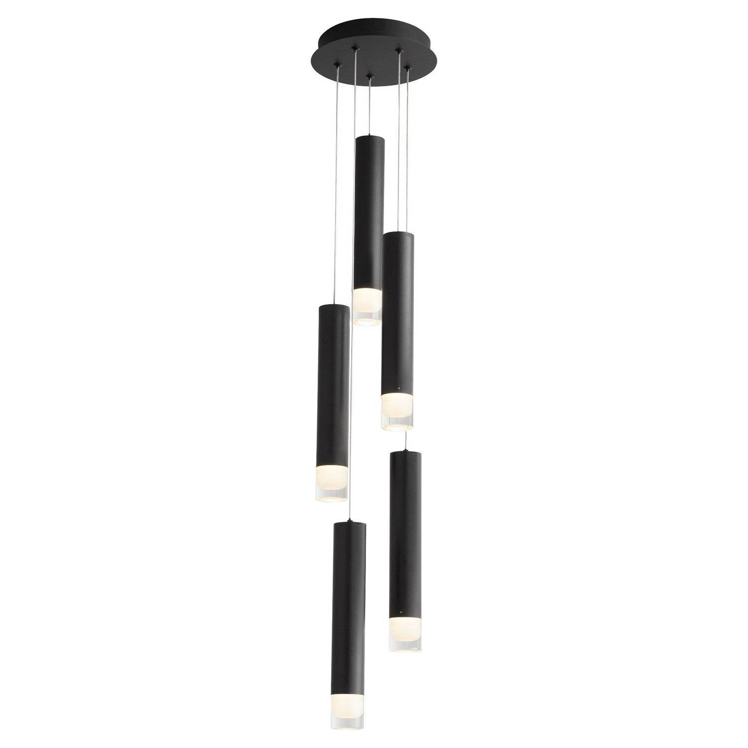 Modern Black Oxygen Alarm 3 6194 15 5 Light CCT Pendant Light - Adjustable Hanging Fixture for Kitchen Island, Dining Room, or Bedroom Lighting
