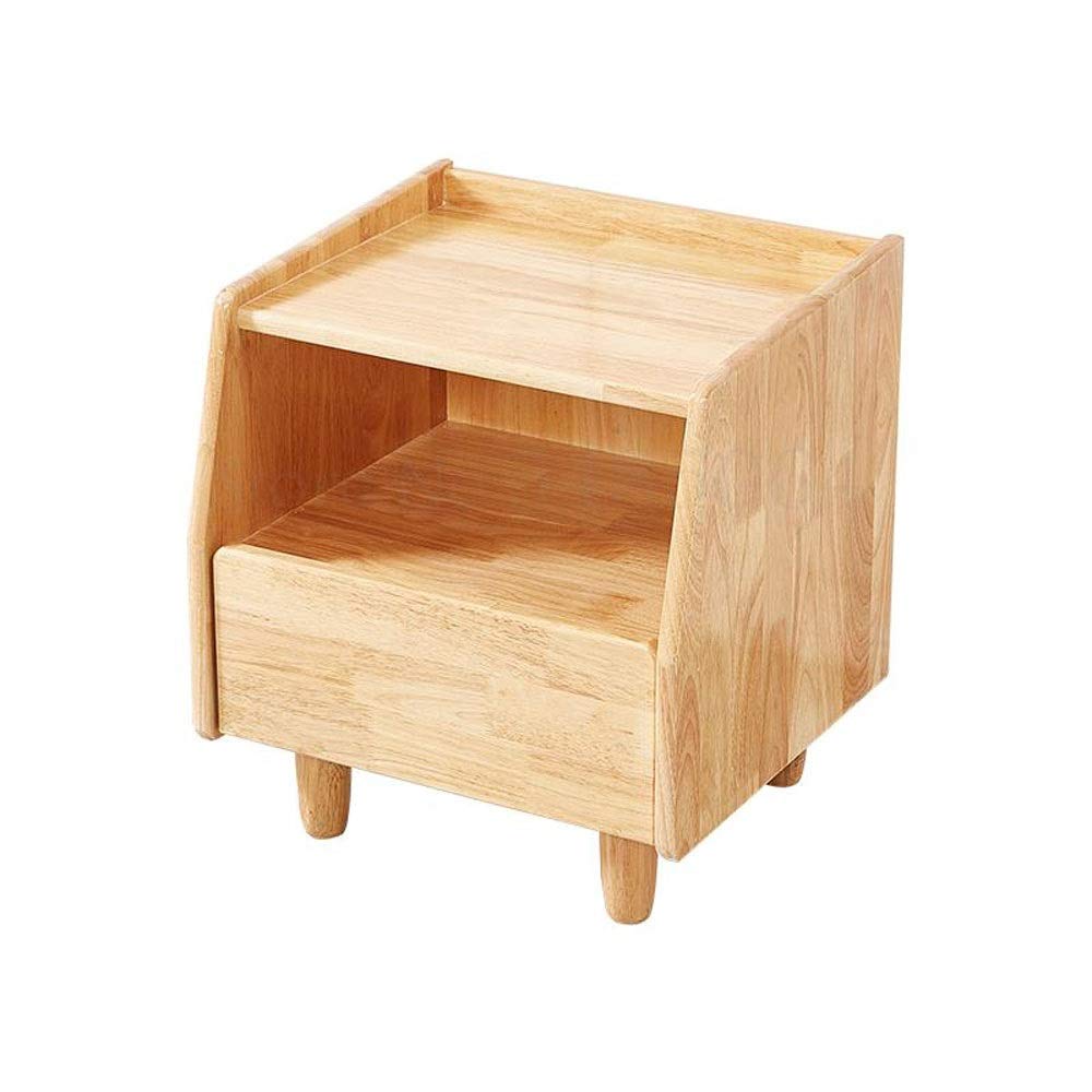 Modern Nightstand - Solid Wood Bedside Table with Storage, Nordic Minimalist Design for Bedroom - Japanese Style Log Cabinet - Perfect for Small Spaces, Guest Rooms & Apartment Living