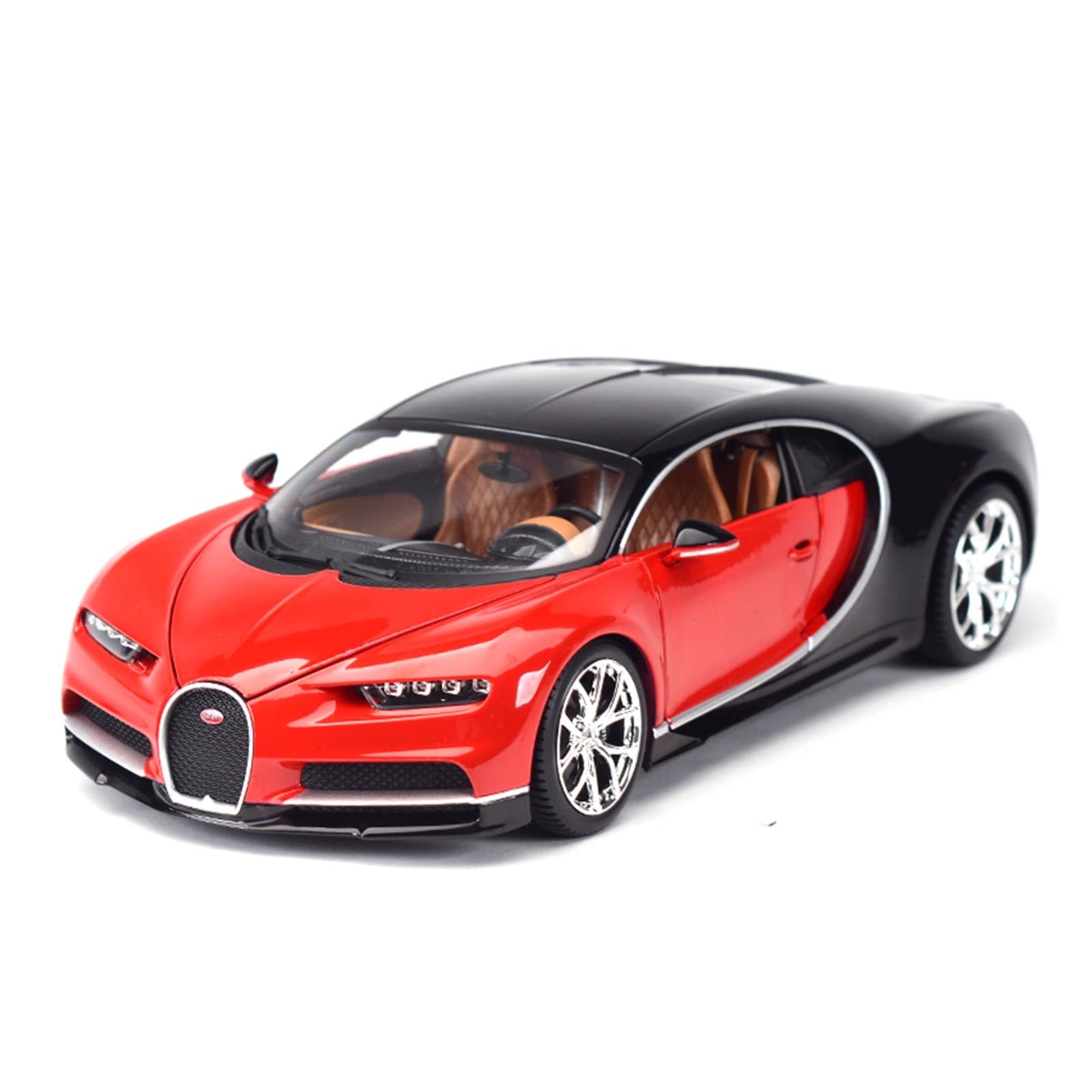 1/18 Scale Bugatti Chiron Supercar Alloy Diecast Model - Red Sports Car Replica Collectible for Adults, Display & Home Office Decoration, Perfect Gift for Car Enthusiasts & Model Collectors