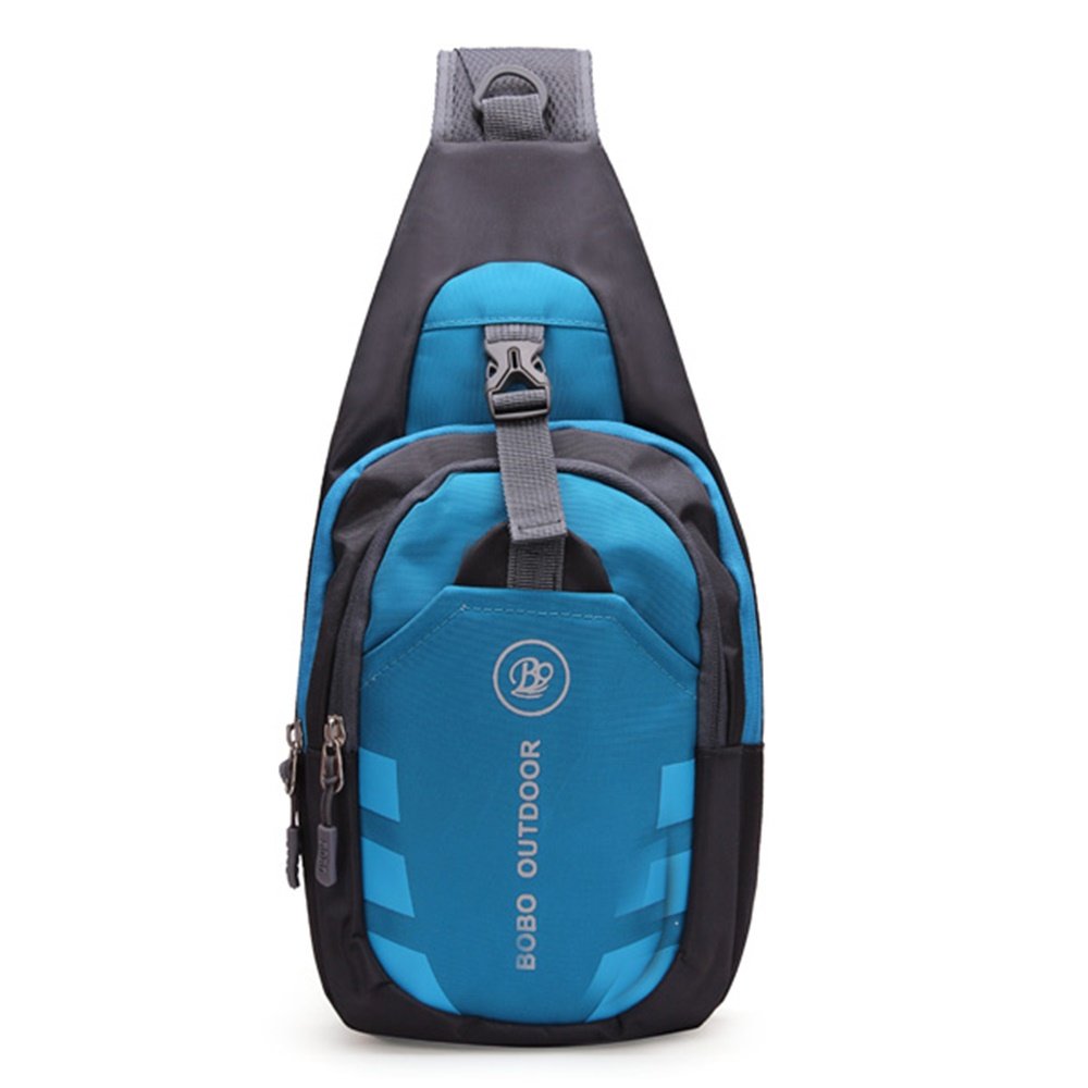 Waterproof Sport Chest Pouch Bag - Blue Crossbody Sling Pack for Running, Hiking, Travel & Outdoor Activities