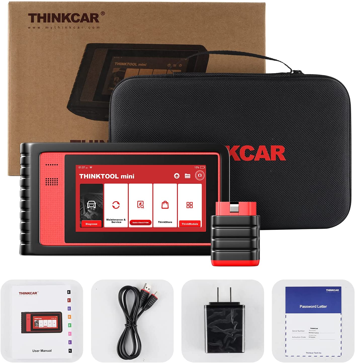 THINKTOOL MINI 6 OBD2 Scanner - Professional OE Level Full System Car Diagnostic Tool with 28 Resets & Bidirectional Scan Functions | Perfect for Mechanics, DIY Car Repairs & Vehicle Maintenance (30% OFF Limited Time)