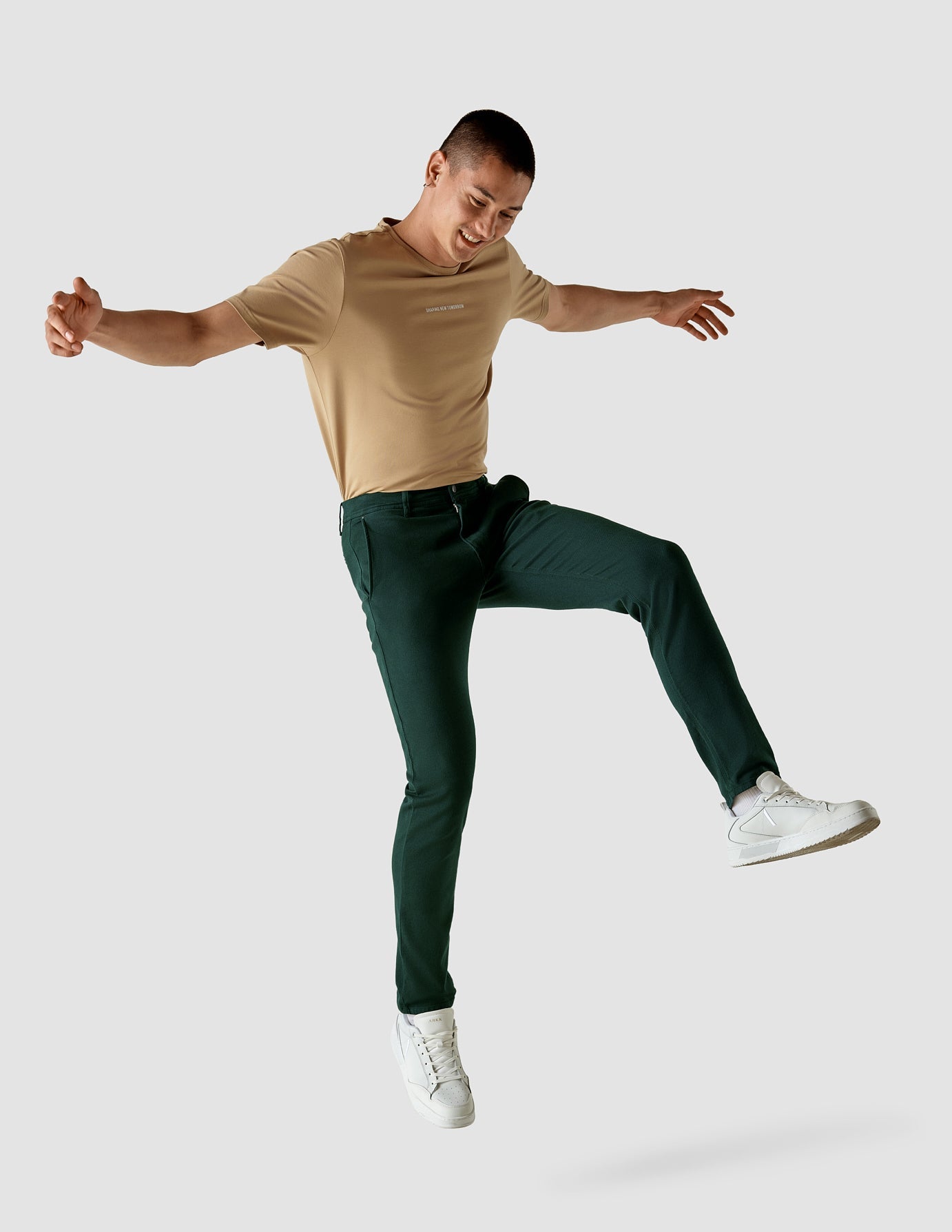 Classic Regular Fit Pants for Men - Comfortable Forest Green Trousers for Casual Wear, Office & Outdoor Activities