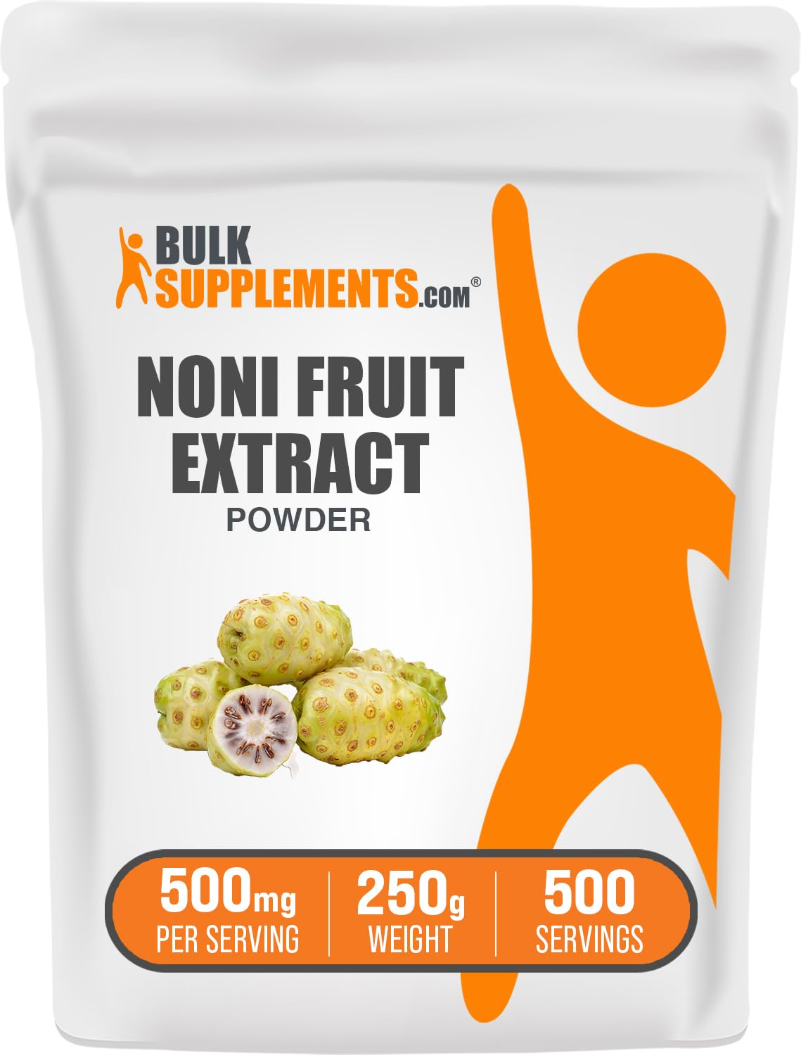 BulkSupplements Pure Noni Fruit Extract Powder 250g (8.8 oz) - 500mg per Serving, Gluten Free Superfood Supplement for Immune Support & Energy Boost - Perfect for Smoothies, Juices & Wellness Drinks