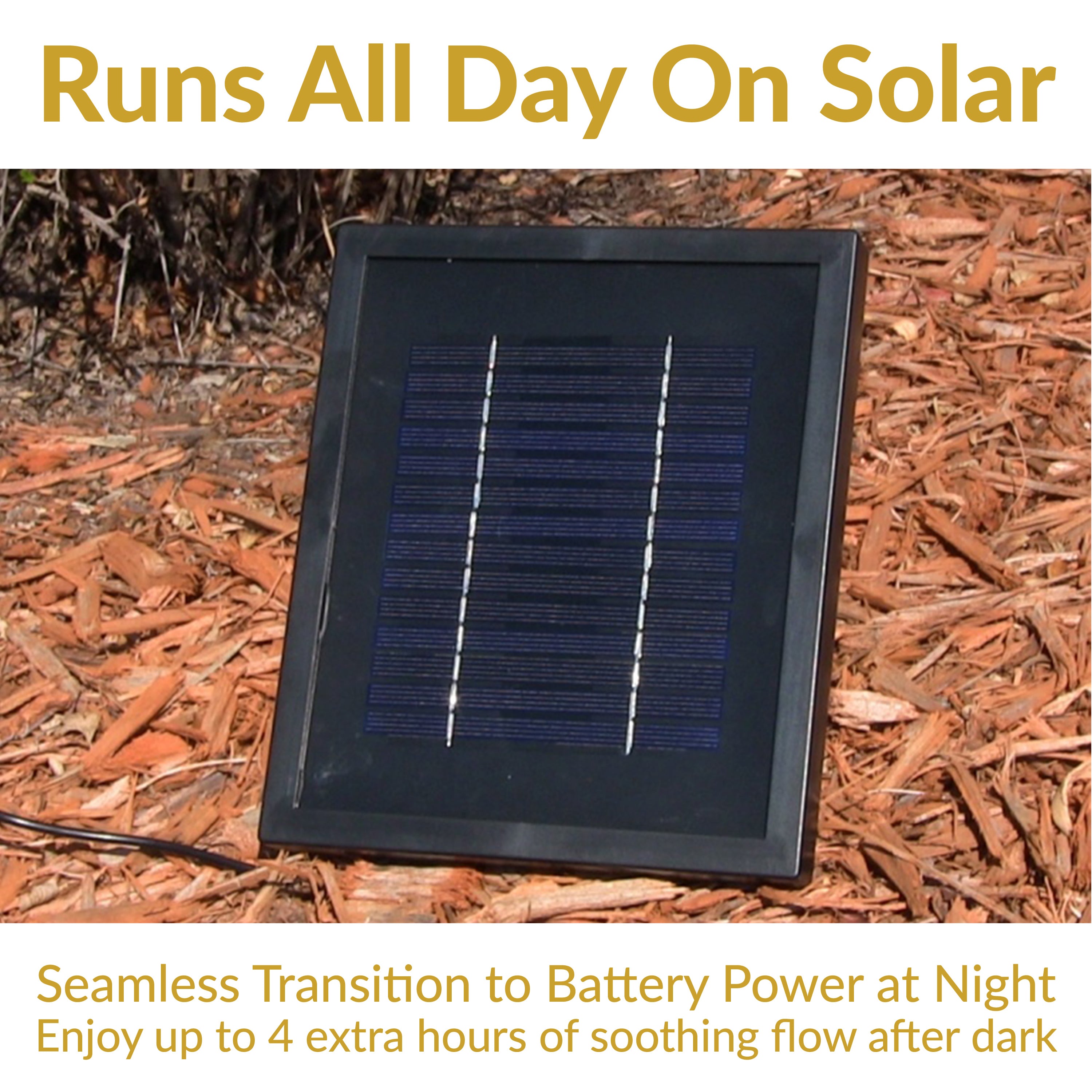 Sunnydaze 2-Tier Solar Powered Outdoor Water Fountain with Battery Backup - Perfect for Garden, Patio, and Backyard Decor