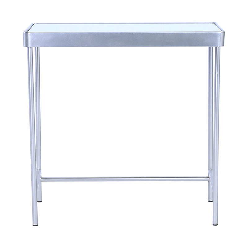 CAMEO Nest of 2 Tables with Mirror - Modern Side Tables for Living Room, Bedroom & Office - Space Saving Accent Tables with Stylish Mirror Design