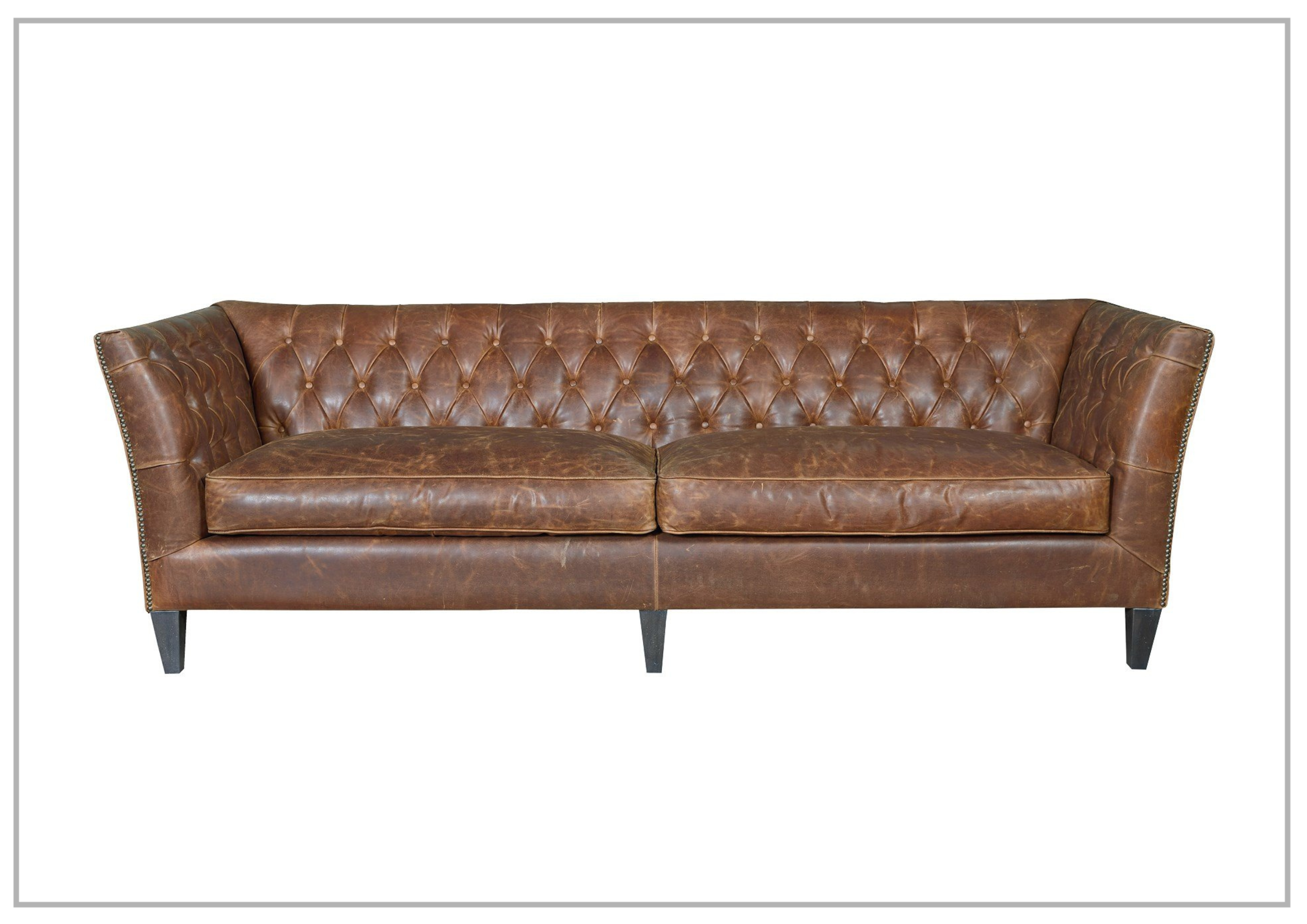 **Duncan 2-Seater Brown Leather Sofa with Tufted Back & Arms – Universal Furniture for Living Room & Office**    (优化说明：   1. 符合SEO规范，突出关键词如