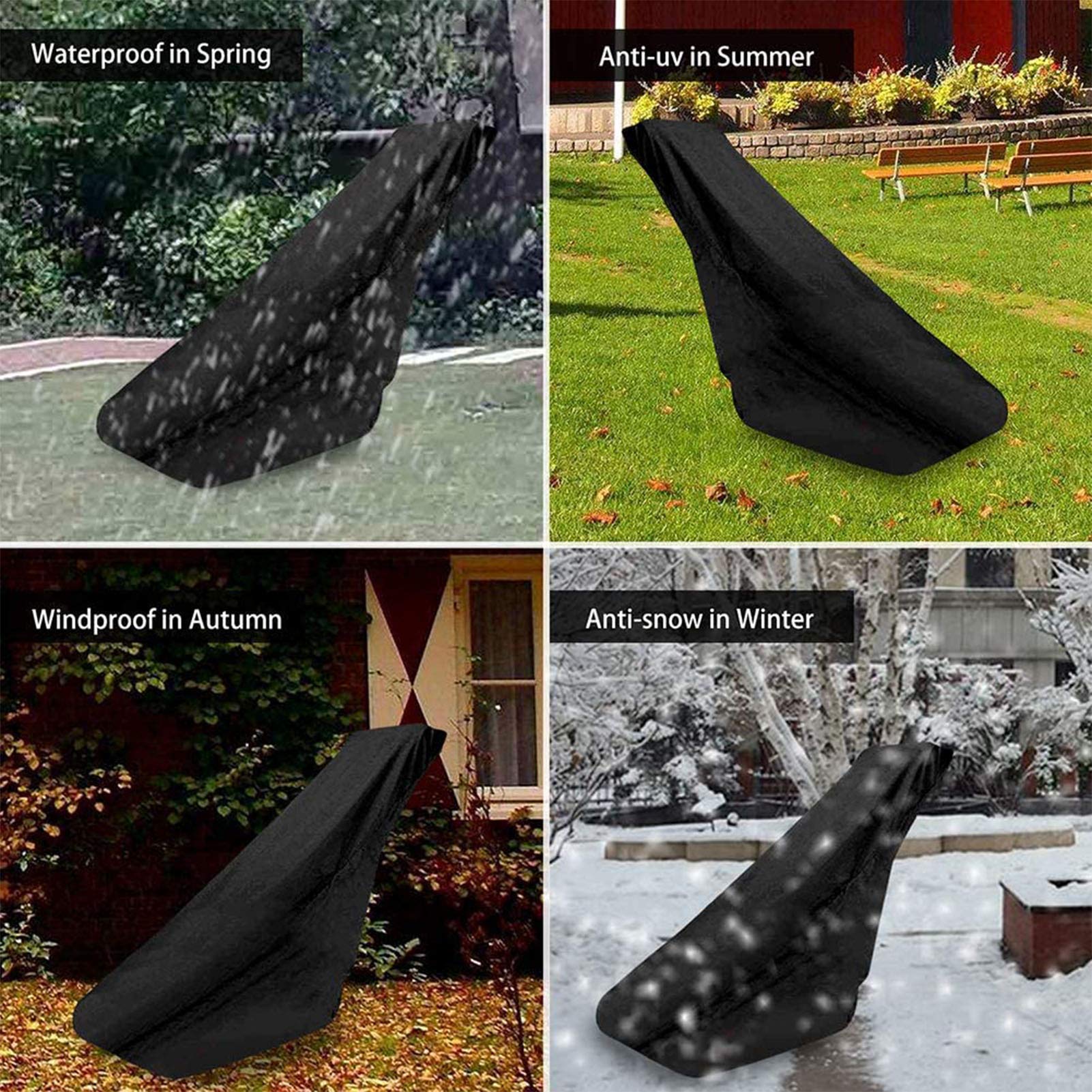 Heavy Duty Waterproof Lawn Mower Cover 75x26x43 - Outdoor Push Mower Protection with Storage Bag & Drawstring for All-Weather Use