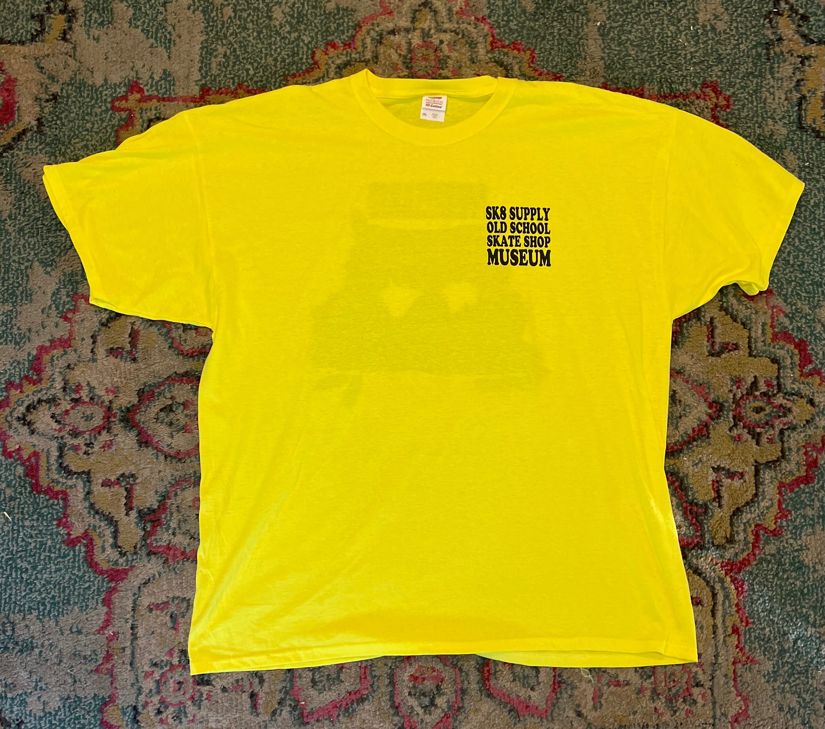 XL SK8supply Skater Trader Shirt - Yellow | Vintage Skateboard T-Shirt for Men & Women | Perfect for Skateboarding, Streetwear & Casual Outfits