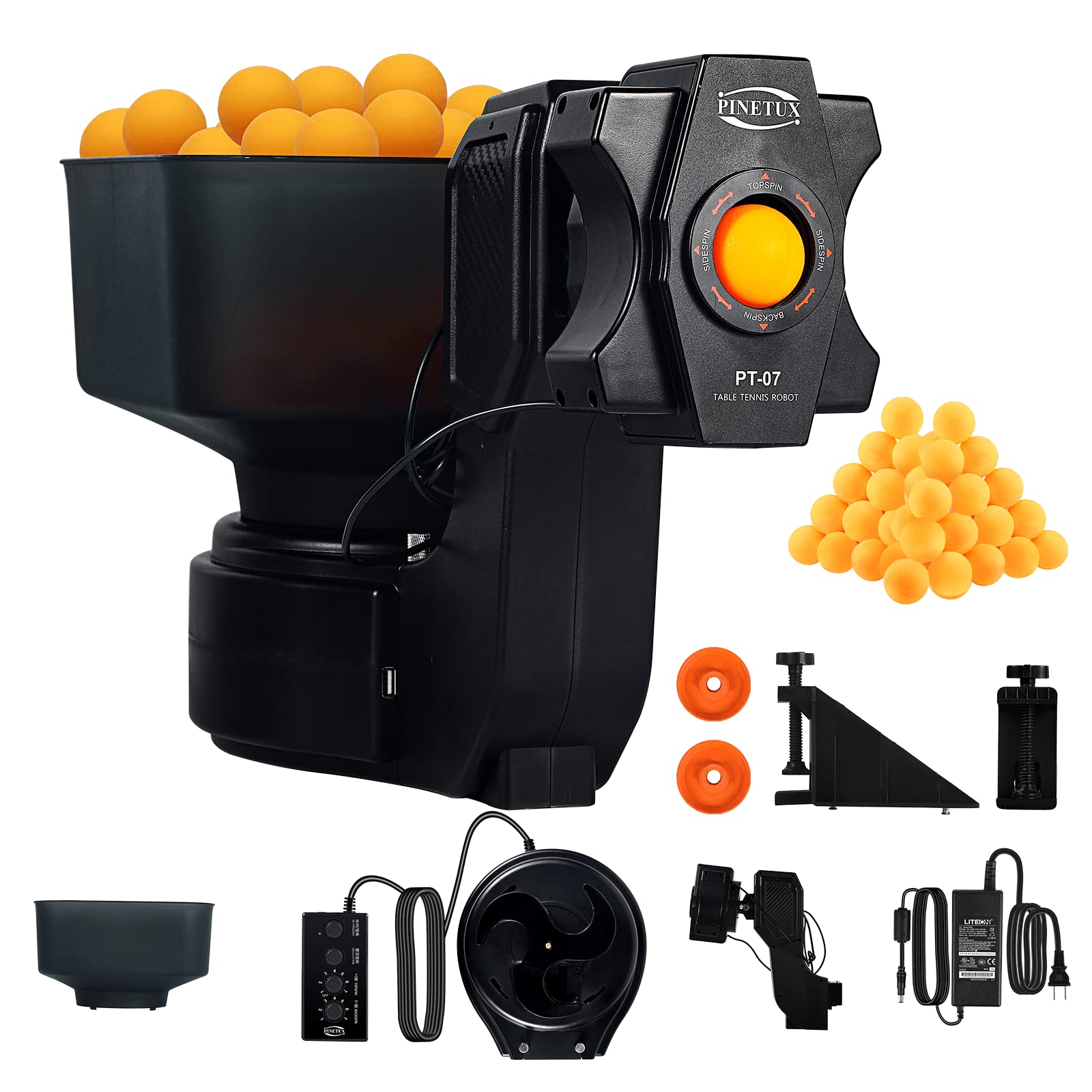 ZXMOTO Automatic Table Tennis Robot - Adjustable Spin, Speed & Frequency for Training | Portable Ping Pong Ball Machine with Custom Landing & Height | Perfect for Indoor/Outdoor Practice & Family Games