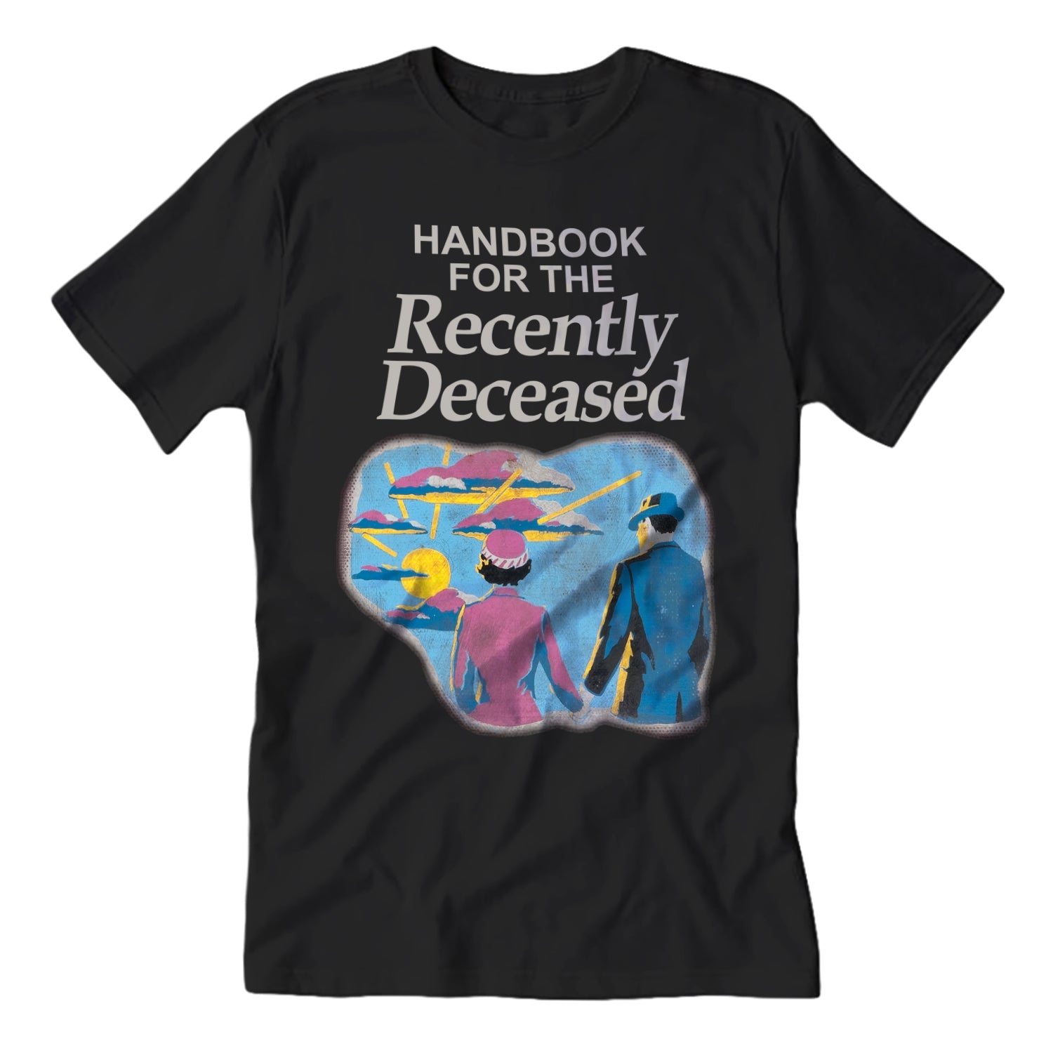 Handbook for the Recently Deceased T-Shirt - Funny Beetlejuice Movie Quote Graphic Tee - Perfect for Halloween Costumes, Cosplay & Movie Fans