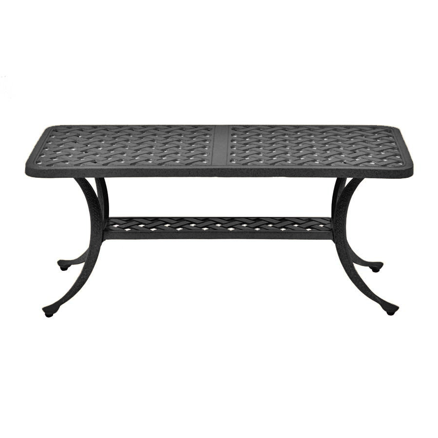 Modern Basketweave Cocktail Table - Stylish Woven Rattan Coffee Table for Living Room, Patio & Outdoor Use - Perfect for Home Decor, Lounge Areas & Entertaining Guests