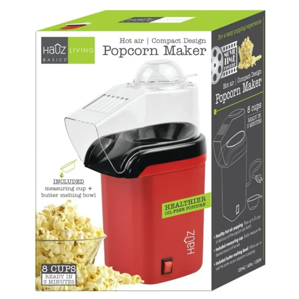 HAUZ APM7963 Hot Air Popcorn Maker Machine for Healthy Snacks - Perfect for Movie Nights, Parties, and Home Use