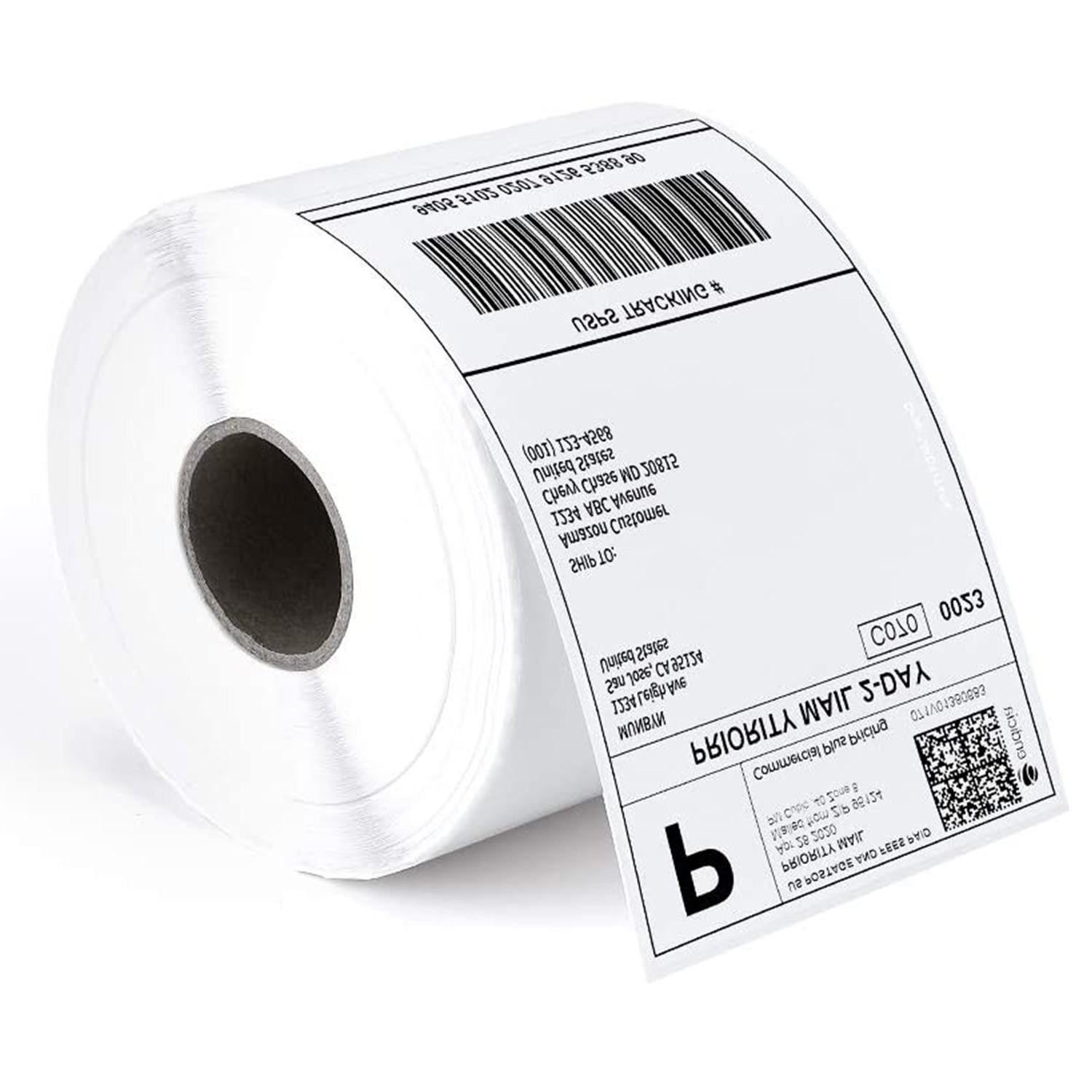 4x6 Thermal Labels Roll - 500 Sheets for Shipping, Barcode & Inventory Labels - Compatible with Zebra, Dymo & Thermal Printers - Perfect for E-commerce, Warehousing & Logistics