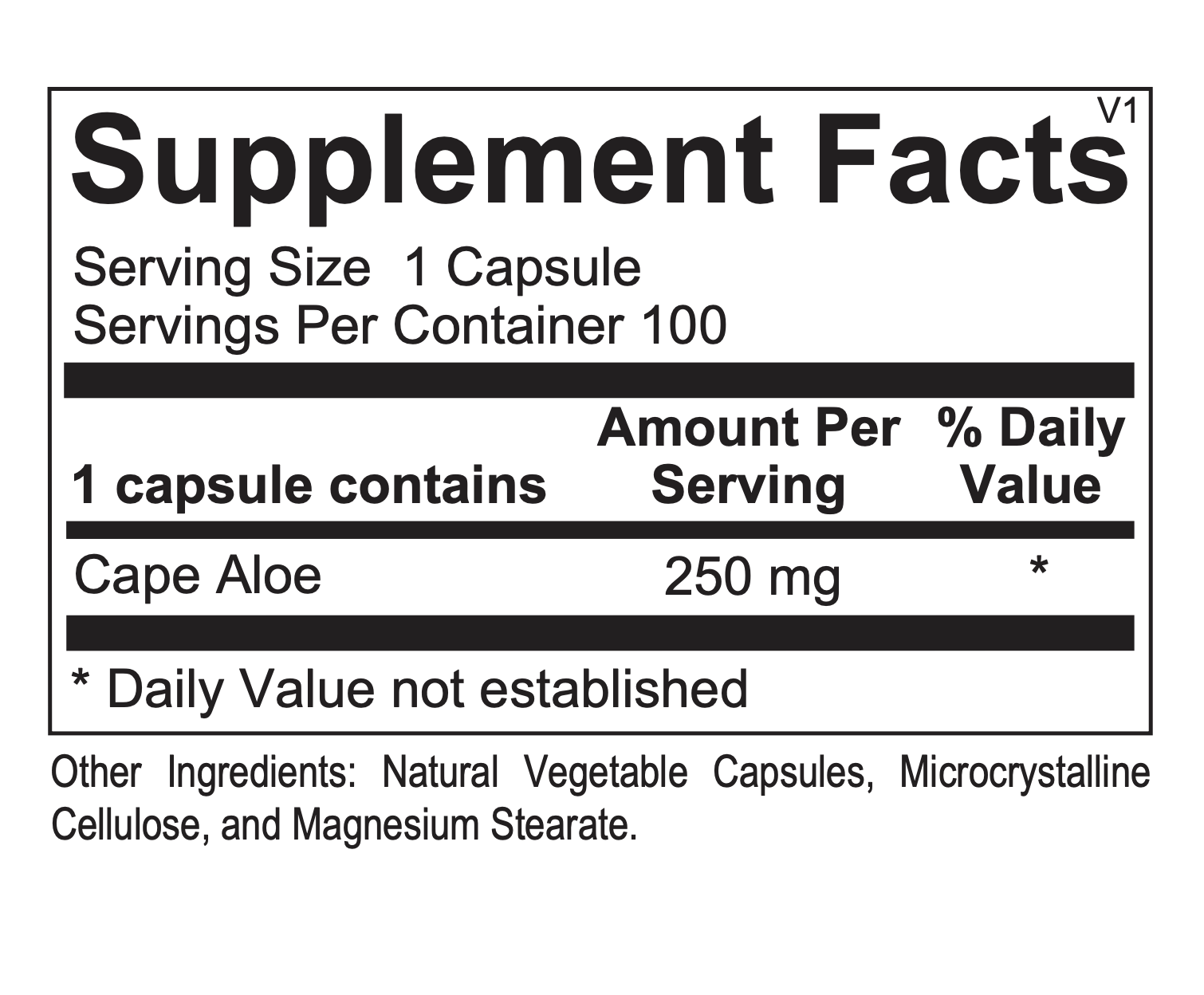 Ortho Super Aloe 250 Dietary Supplement - 100 Capsules for Digestive Health & Immune Support | Natural Aloe Vera Extract for Gut Wellness & Detox