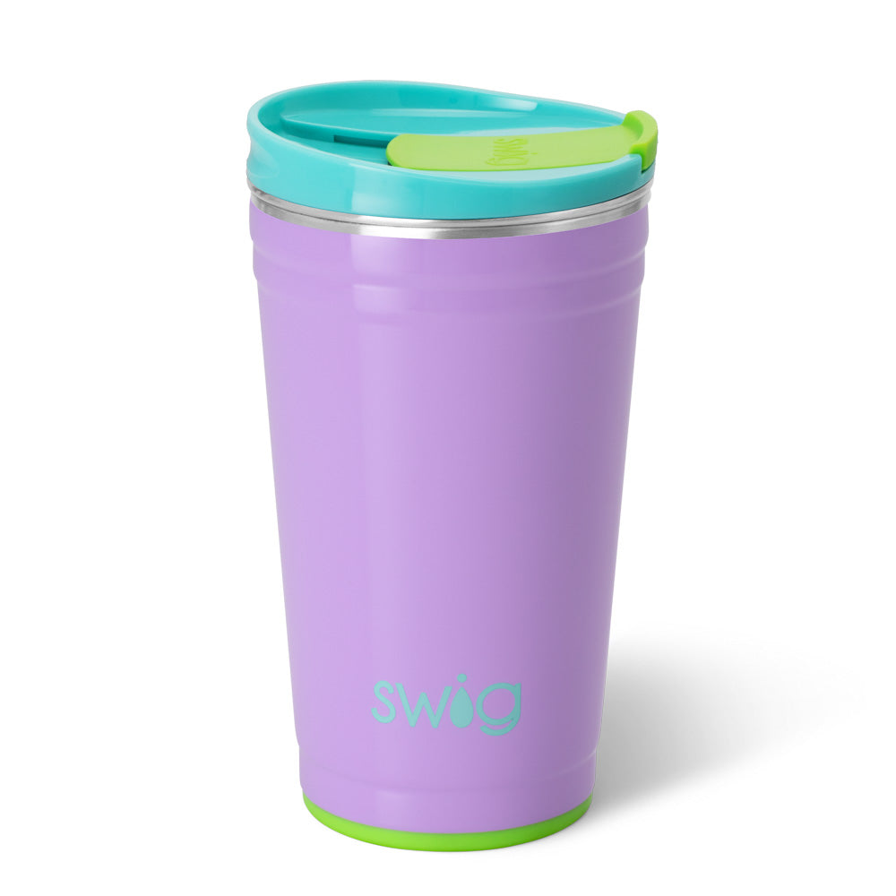 24oz UV Glow Party Cups - Bulk Pack for Blacklight & Neon Themed Parties, Halloween, Raves, and Nightclub Events