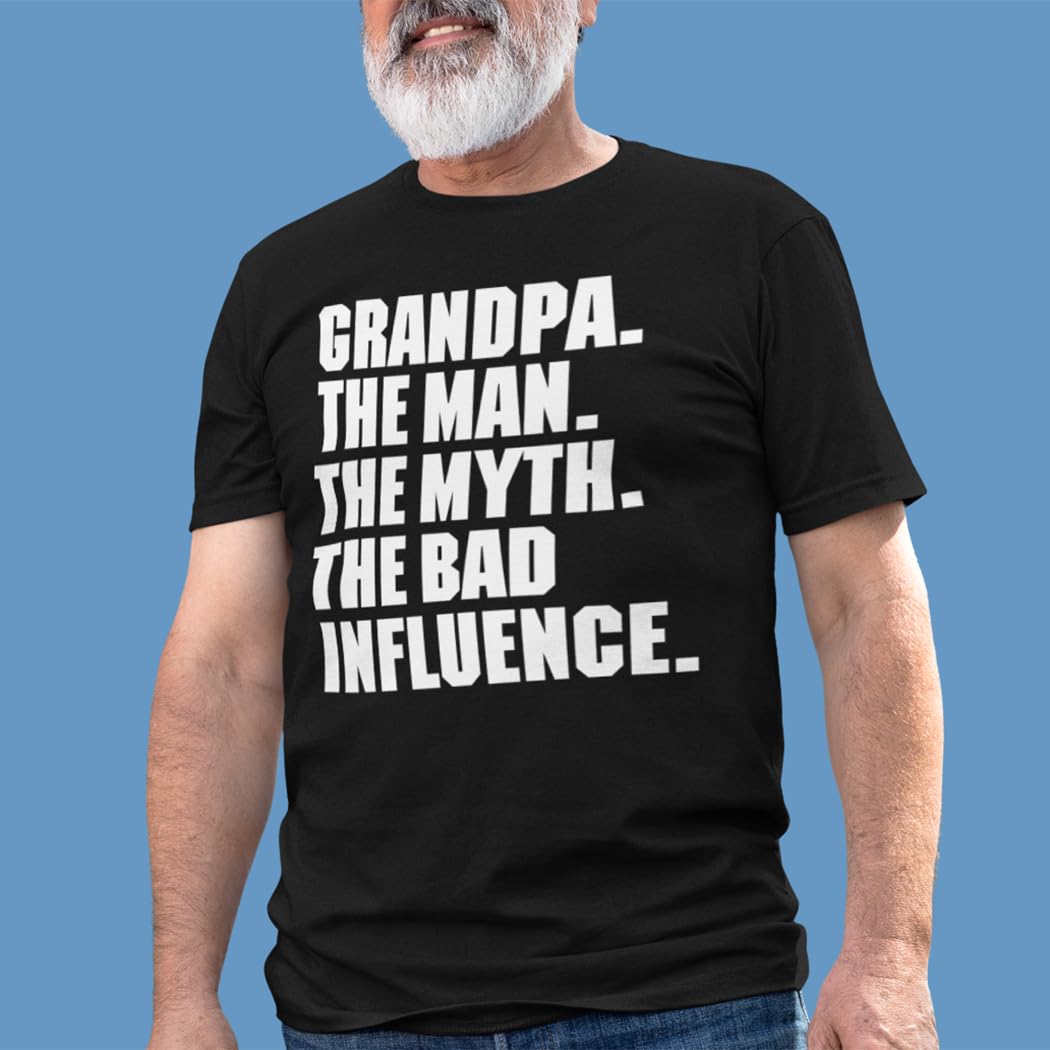 Grandpa The Man The Myth The Legend Funny Vintage T-Shirt for Men - Perfect for Birthday Gifts, Family Reunions & Casual Wear