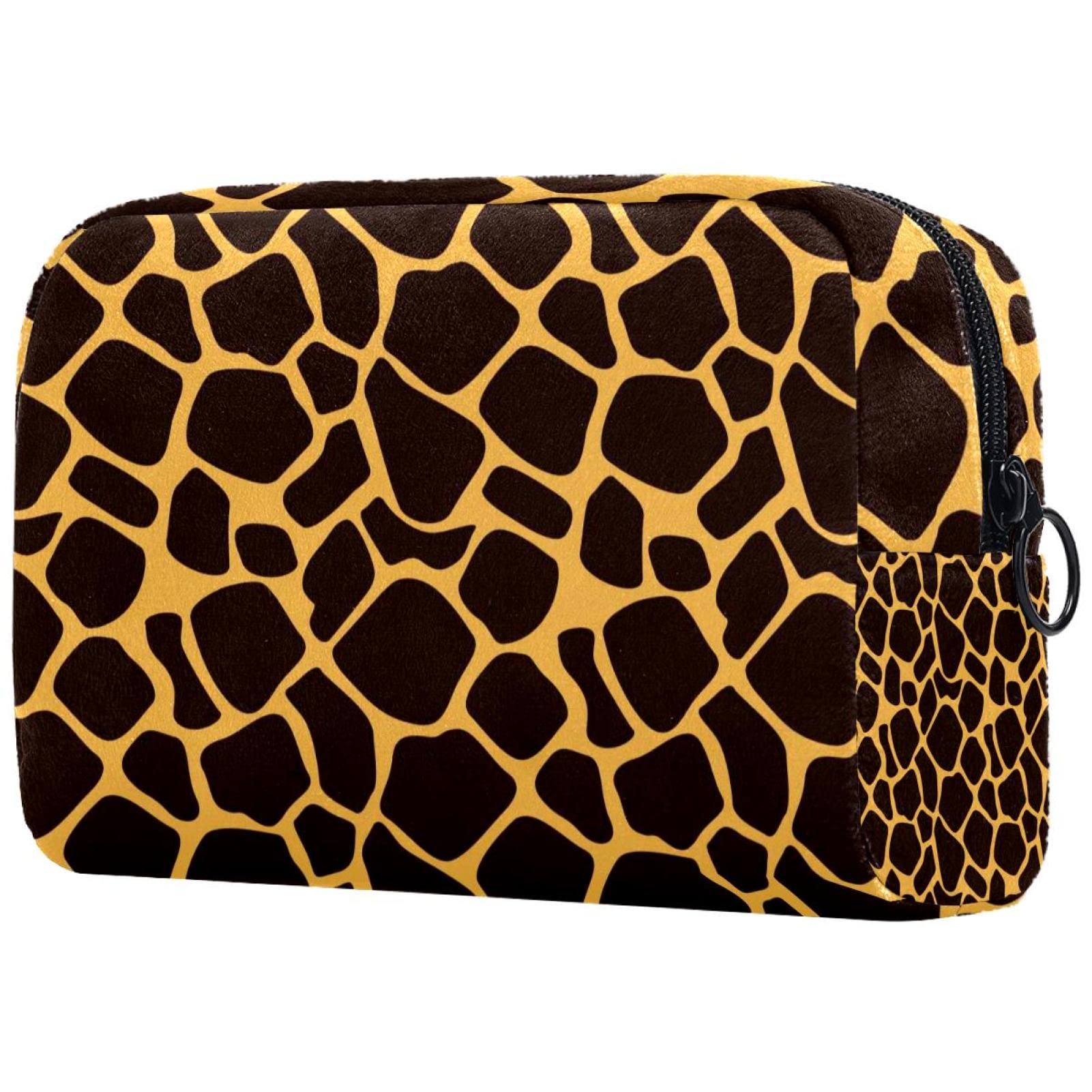 Cute Giraffe Print Cosmetic Bag for Women - Large Travel Toiletry Organizer with Multiple Pockets | Perfect for Makeup Storage, Vacation Essentials & Gym Accessories