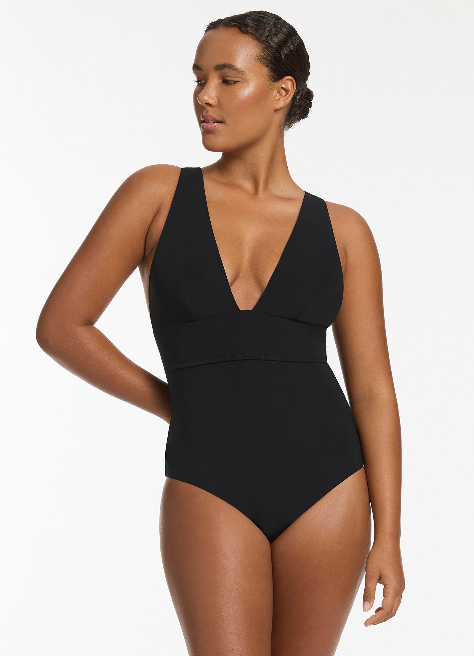 Jetset Plunge Tie Back One Piece Swimsuit - Black | Sexy One Shoulder Bathing Suit for Women | Perfect for Beach Vacations, Pool Parties & Summer Getaways