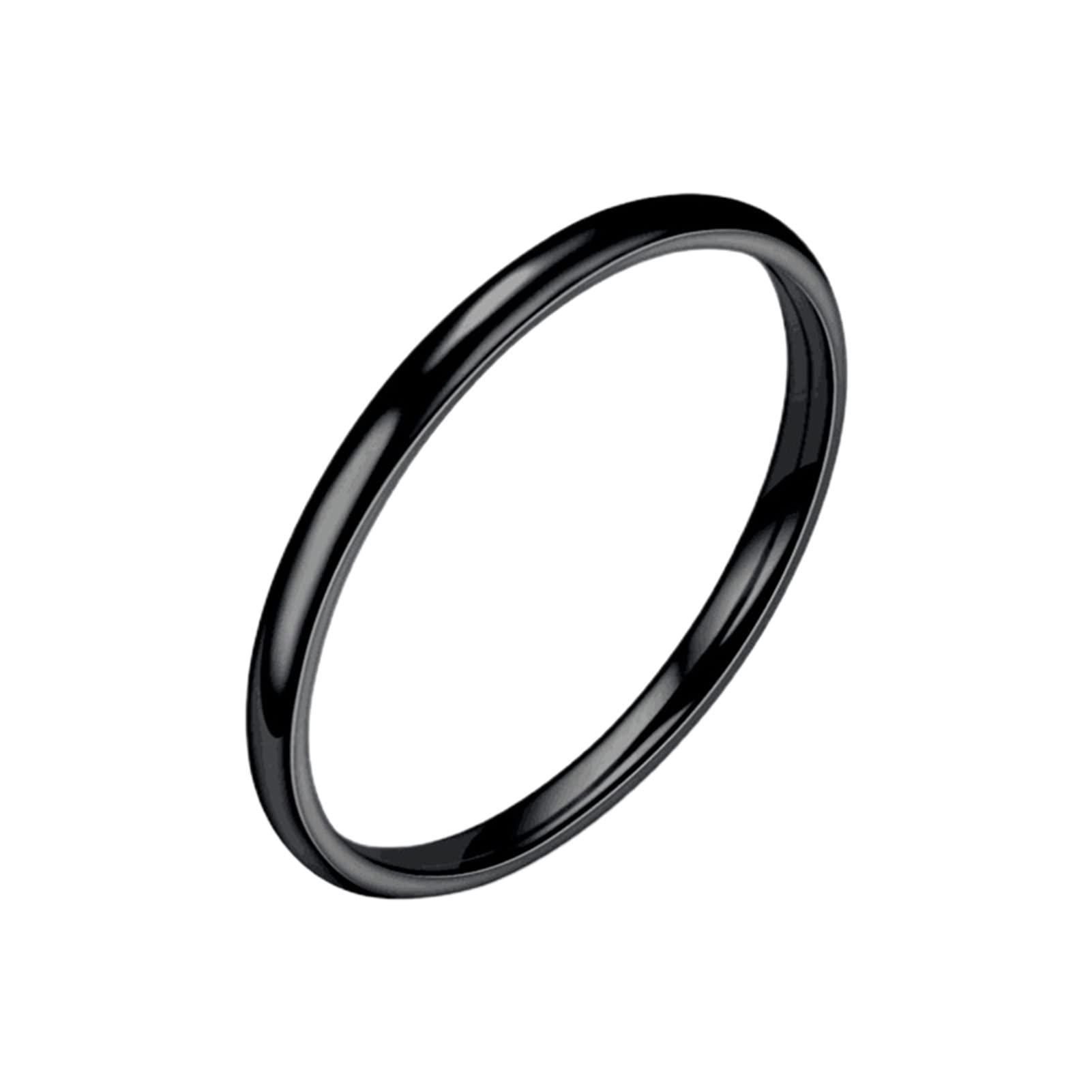 Elegant Minimalist Thin Stacking Ring - Smooth Surface Simple Style Jewelry for Women - Perfect for Birthday Gifts, Anniversary, Everyday Wear & Layering