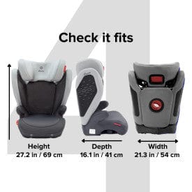 Diono Monterey XT Latch Booster Car Seat - High Back Booster for Big Kids 3-12 Years (25-120 lbs) | Side Impact Protection | Easy Installation for Safe Family Travel & School Commute
