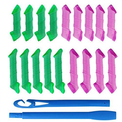 AASA Spiral Hair Curlers Styling Kit - DIY Magic Hair Rollers for Long & Short Hair with Styling Hooks - Create Beautiful Curls & Waves at Home (Multicolor) - Perfect for Parties, Weddings & Everyday Styling