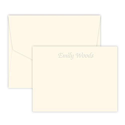 Elegant Embossed Flat Cards - Custom Personalized Stationery for Weddings, Invitations & Special Occasions