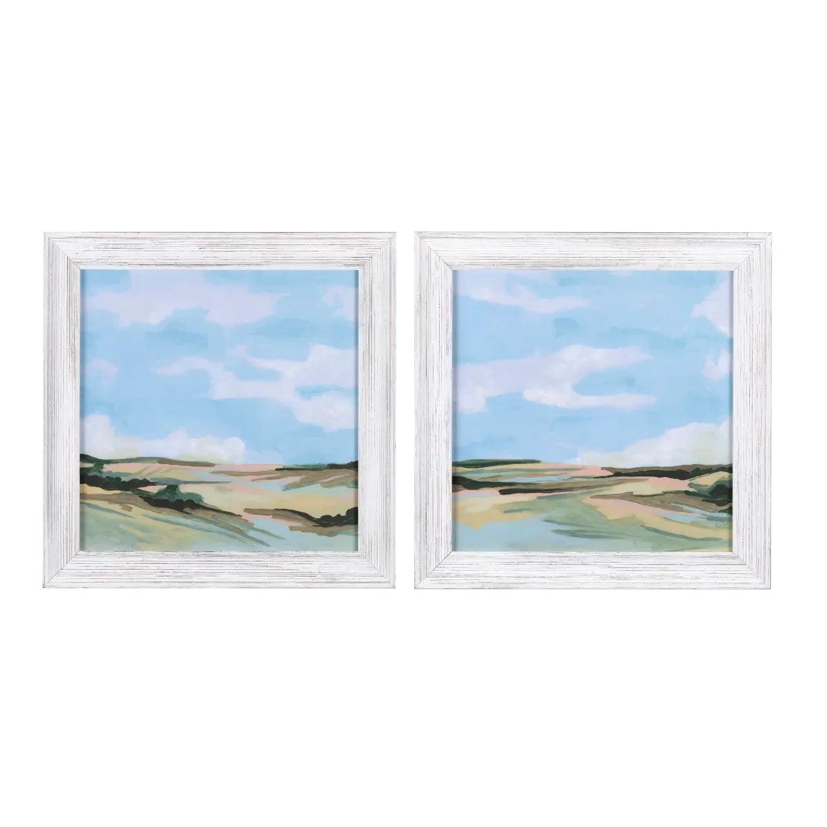 Estuary Framed Prints Set - Coastal Wall Art Decor for Living Room, Bedroom & Office - Nature Landscape Photography Artwork
