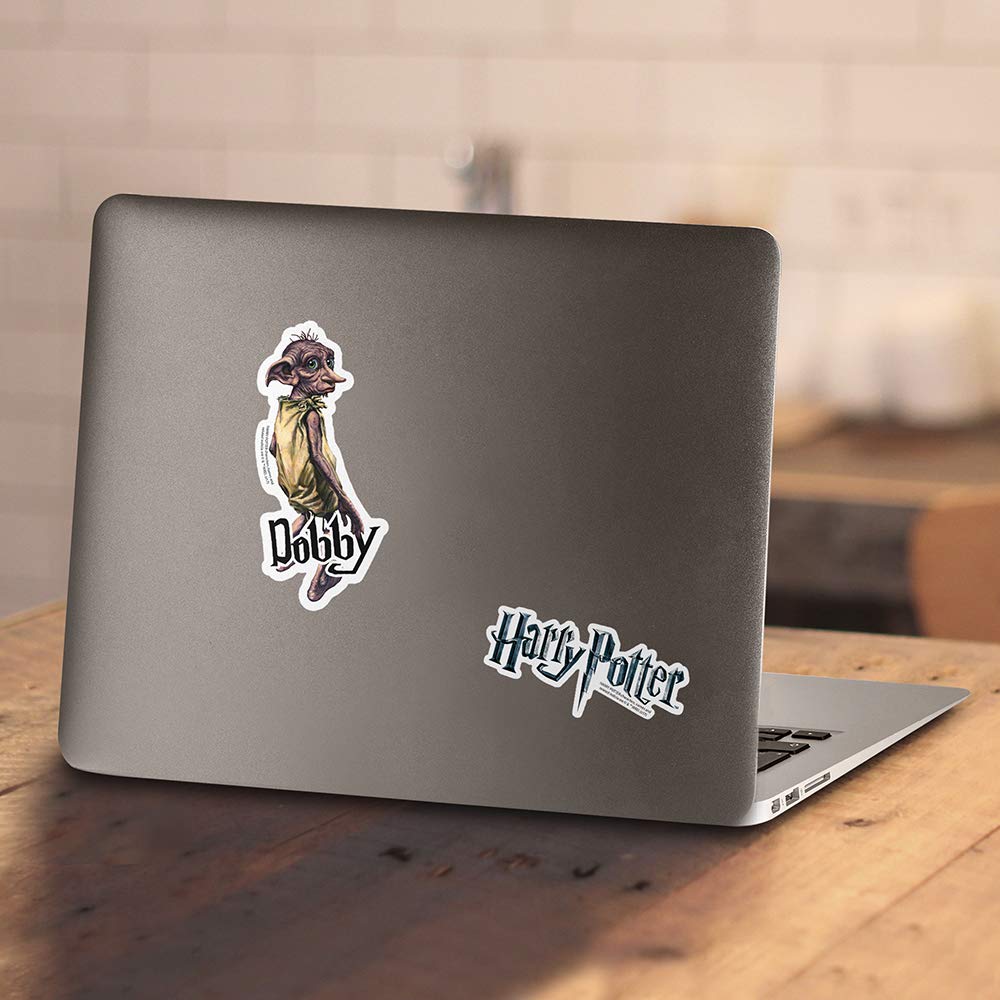 Popfunk Classic Harry Potter Dobby T-Shirt & Stickers Set - Official Licensed Merchandise for Harry Potter Fans - Perfect for Cosplay, Gifts, and Collectors