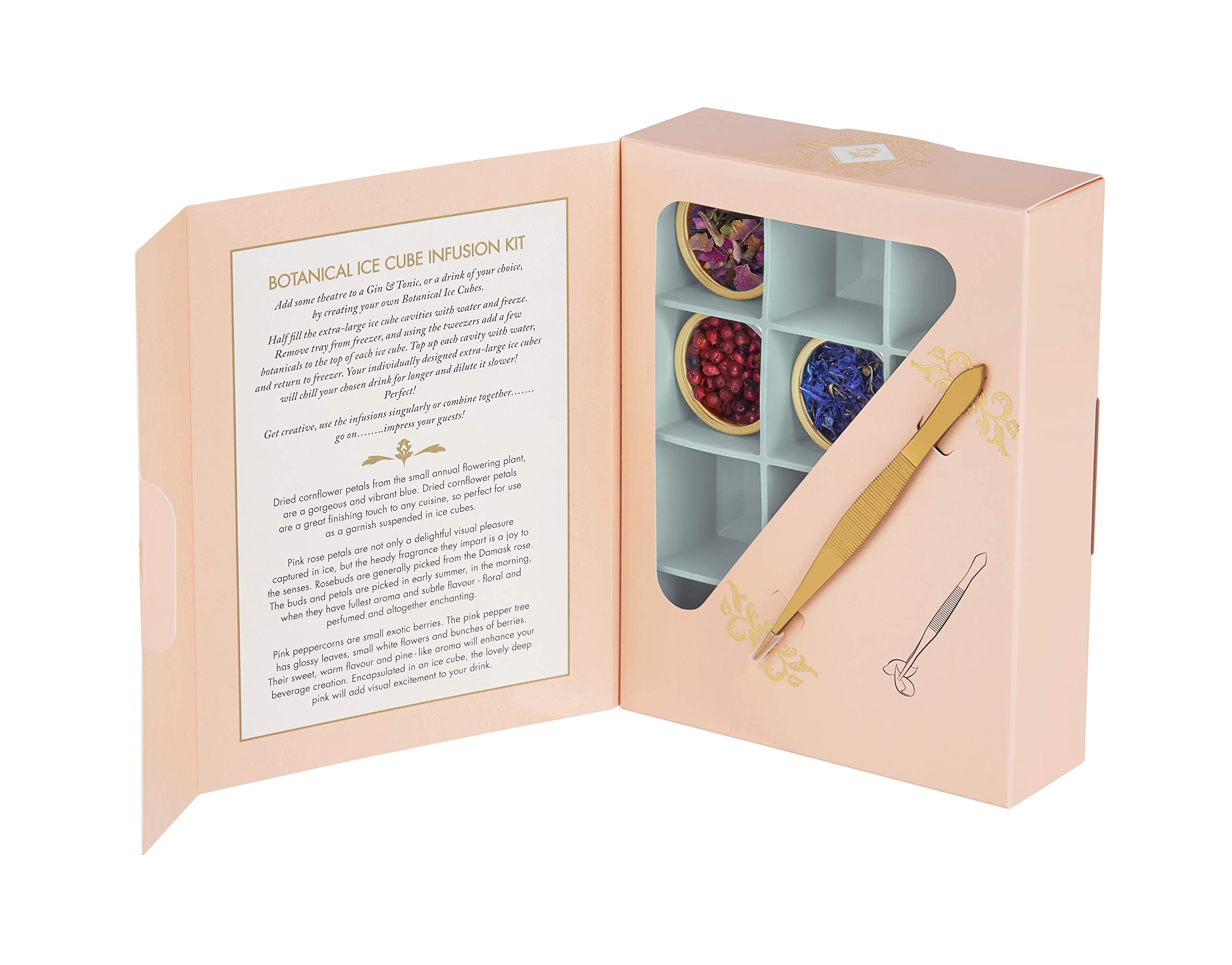 Botanical Ice Cube Infusion Kit - Natural Flavor Infuser for Water, Cocktails & Tea - DIY Herbal Ice Cubes for Refreshing Drinks at Home, Parties & Outdoor Events