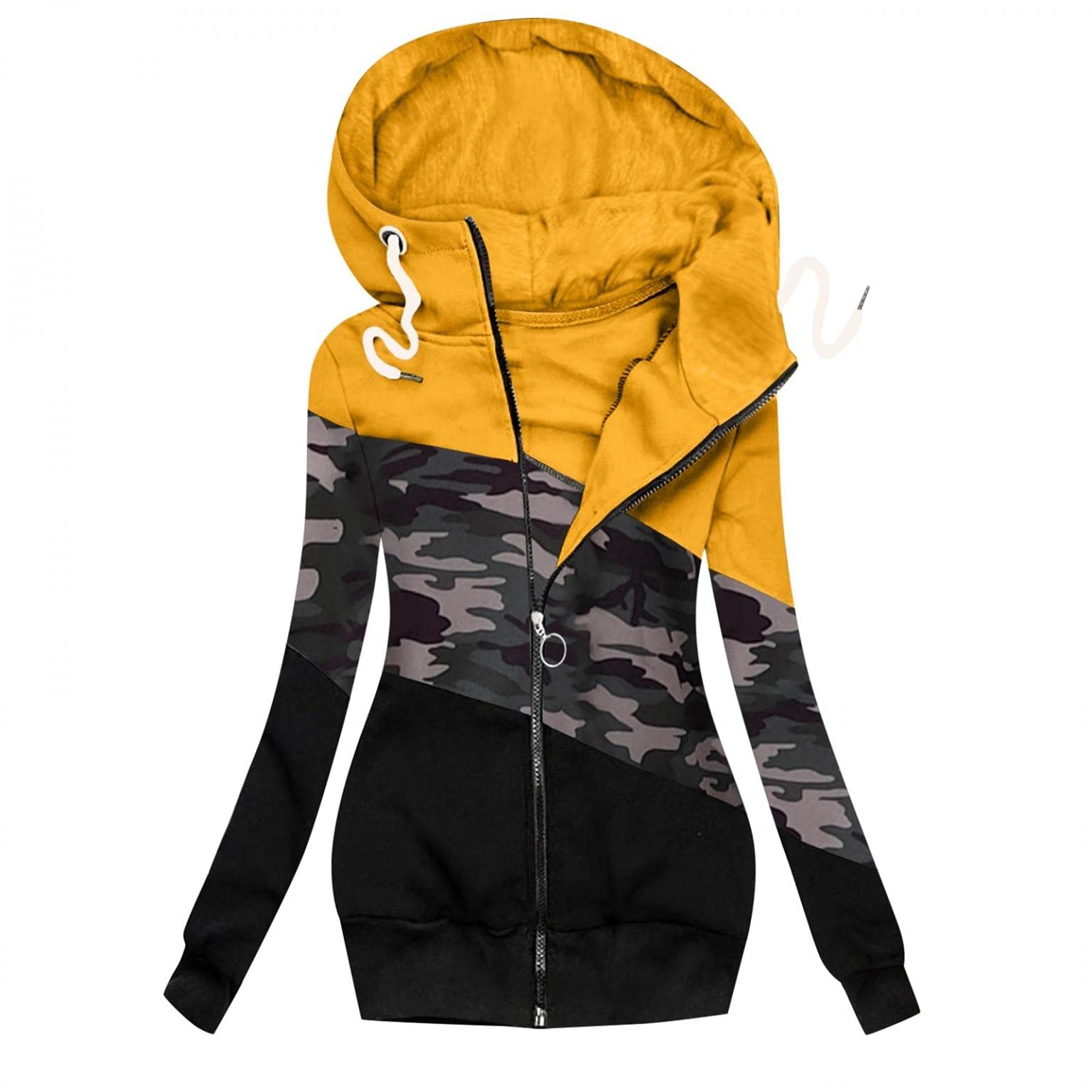 Women's Winter Hooded Sweatshirt - Long Sleeve Zip Up Turtleneck Pullover with Pockets | Cozy Fleece Jacket for Cold Weather, Outdoor Activities & Casual Wear