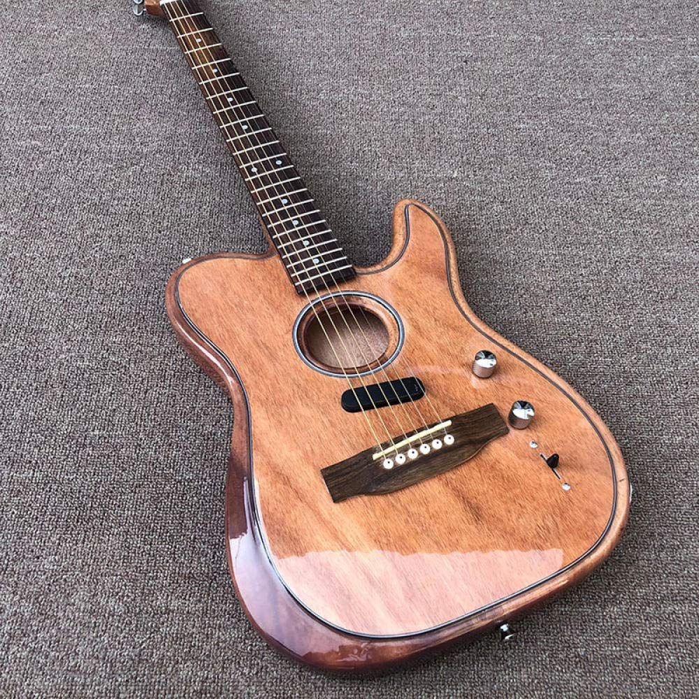 SLFDXDP 41-inch Hollow Body Electric Guitar with Rosewood Bridge - Acoustic Steel String Guitar for Professional & Beginner Musicians | Perfect for Live Performances, Studio Recording & Home Practice (Color: Guitar)