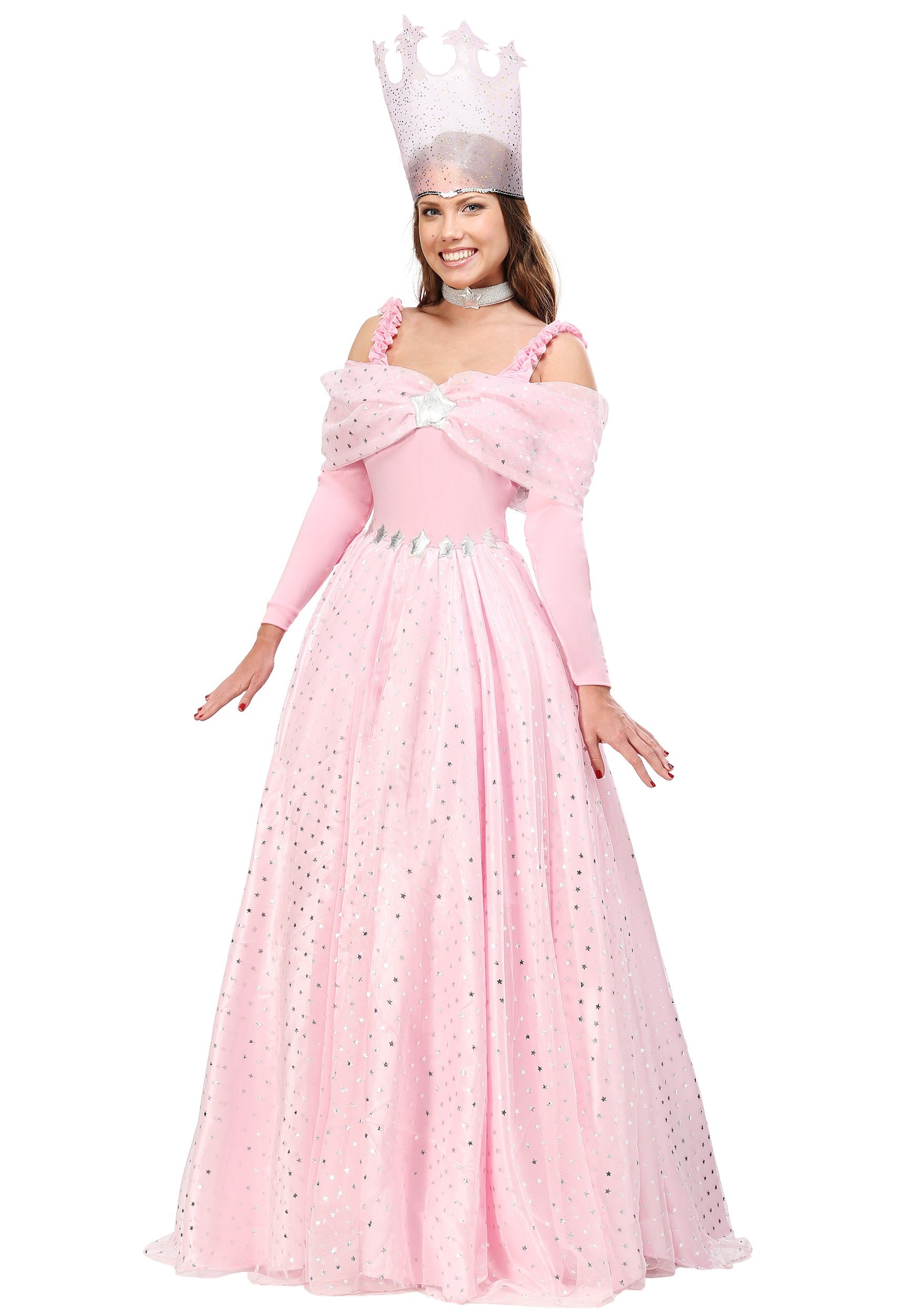 Women's Deluxe Pink Witch Dress Costume - Elegant Halloween Party Gown for Cosplay & Witch Themed Events