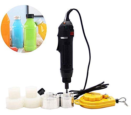 CGOLDENWALL Electric Bottle Capping Machine - Adjustable Speed 10-50mm for Round Bottles, Handheld Screw Capping Tool with 110V/220V - Perfect for Home Brewing, DIY Projects & Small Business Bottle Sealing