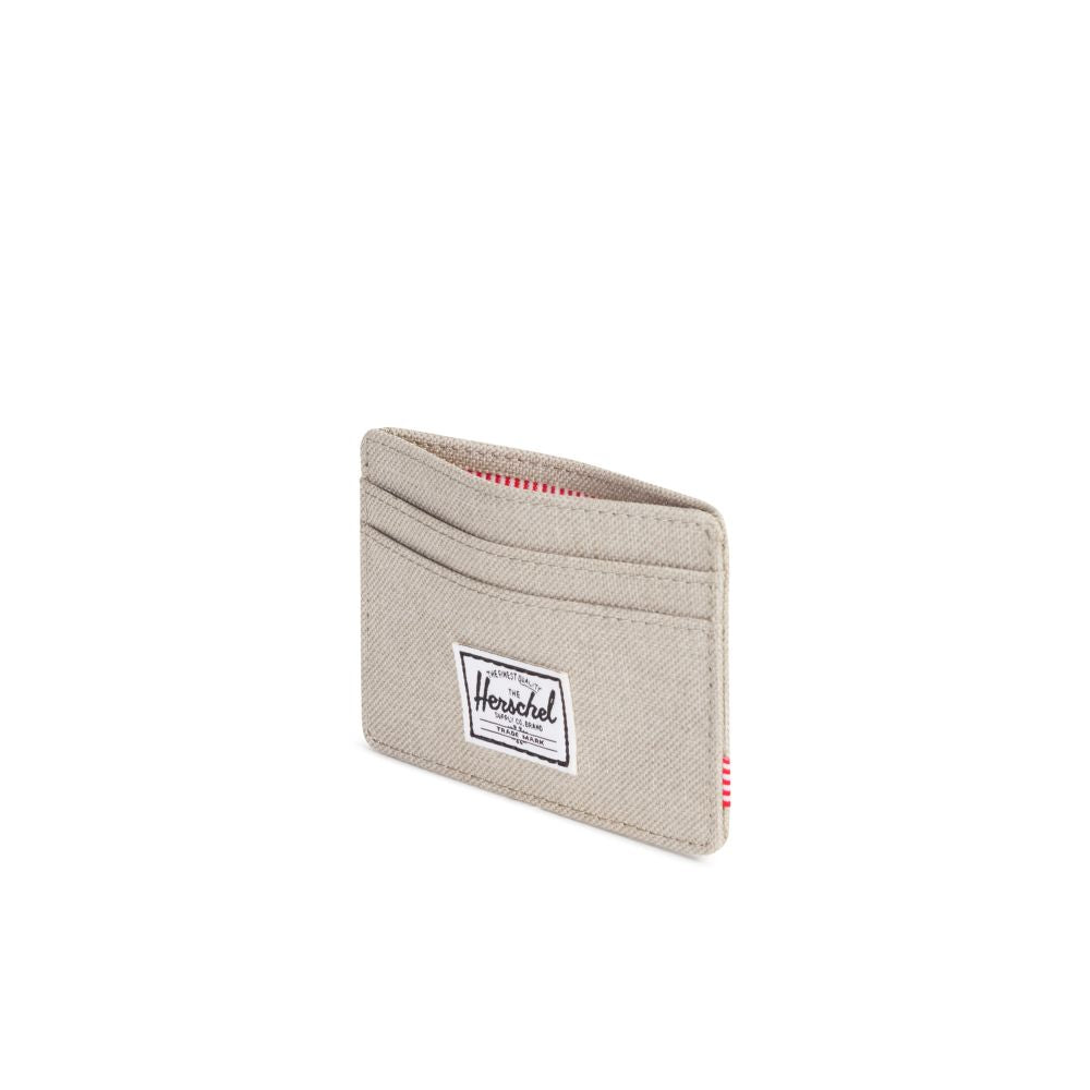 Herschel Charlie Wallet - Light Khaki Crosshatch Slim RFID Blocking Bifold Wallet for Men | Perfect for Everyday Carry, Travel & Business Use