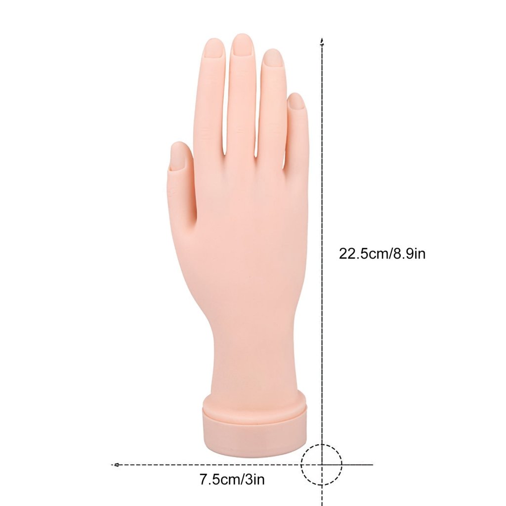 Professional Mannequin Training Hand Model for Nail Art Practice - Perfect for Salon Students, DIY Nail Techs & Home Manicure Training