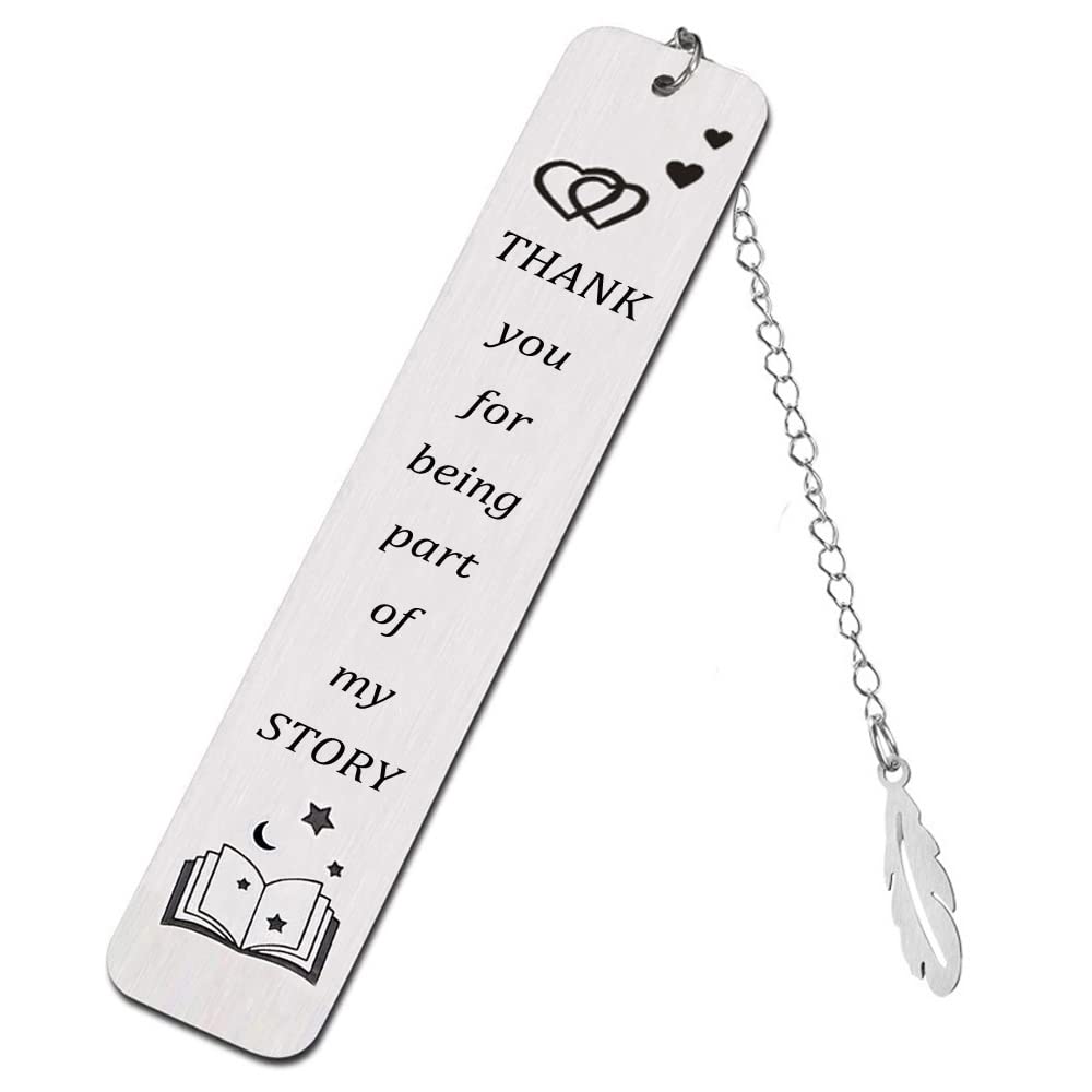 Personalized Metal Bookmarks for Women - Unique Birthday, Christmas & Retirement Gifts for Book Lovers, Students & Teachers - Thank You for Being... Thoughtful Page Markers & Stocking Stuffers for Friends - Perfect for Reading, Book Clubs & Gift-Giving Occasions